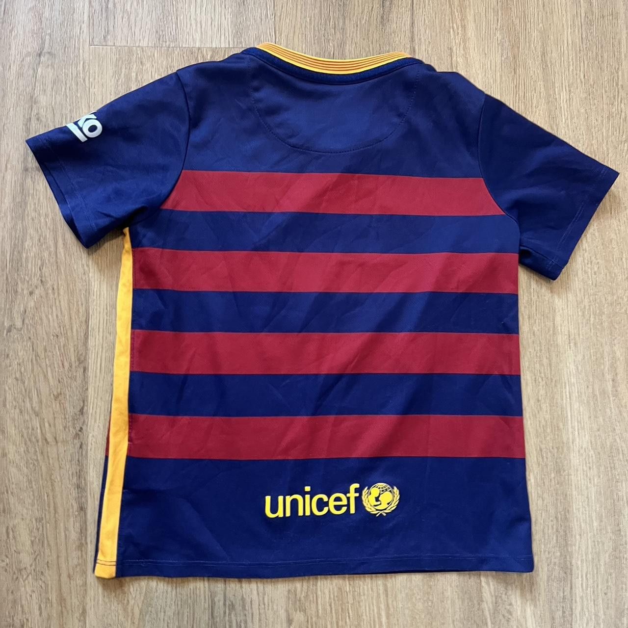 Nike 2014-15 FC Barcelona Nike Home Football Shirt La Liga Messi Size US XXS / EU 40 - 2 Thumbnail