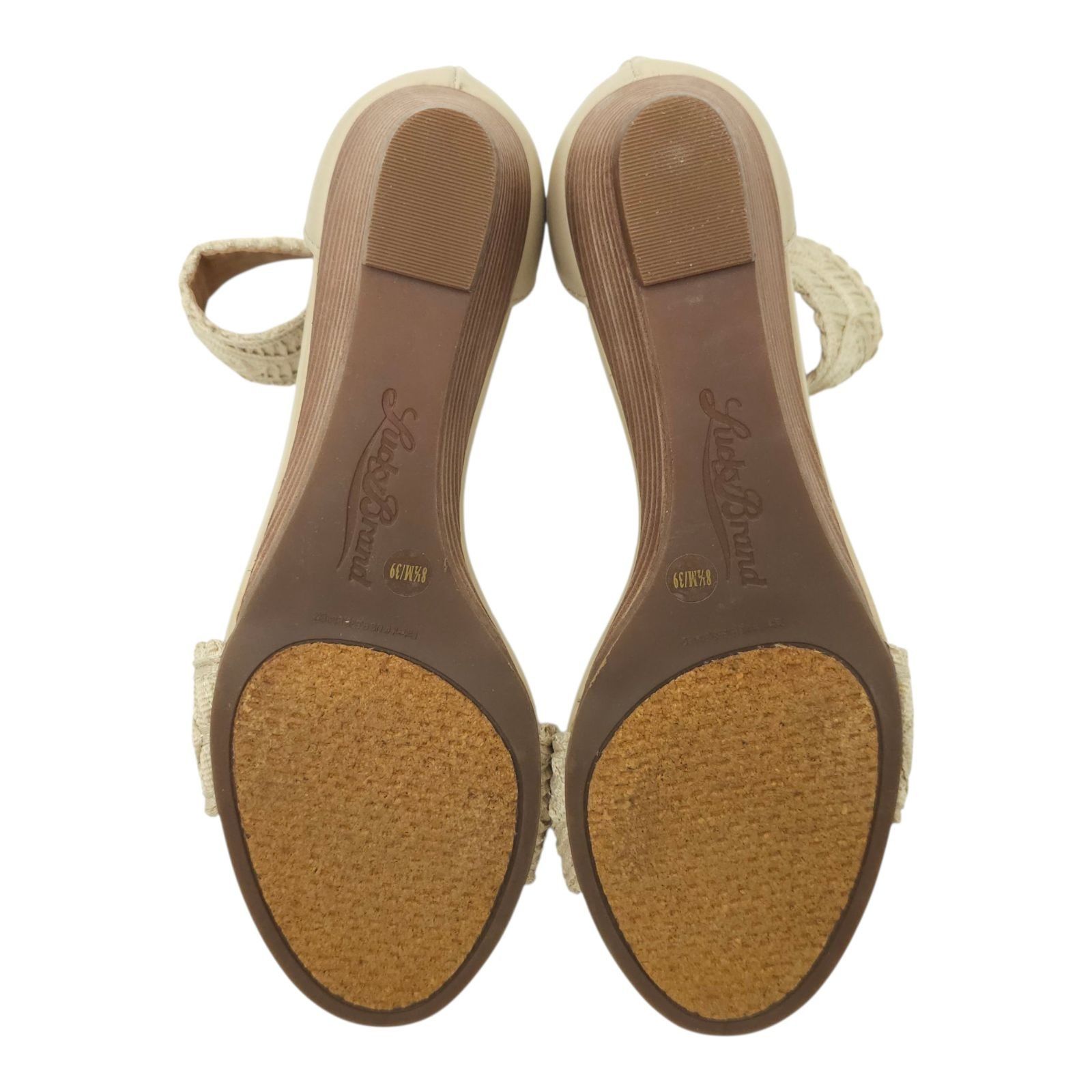Lucky Brand Lucky Brand Joshelle Wedge Heel Sandal Women 8.5 M Ankle Str Size US 8.5 / IT 38.5 - 7 Thumbnail