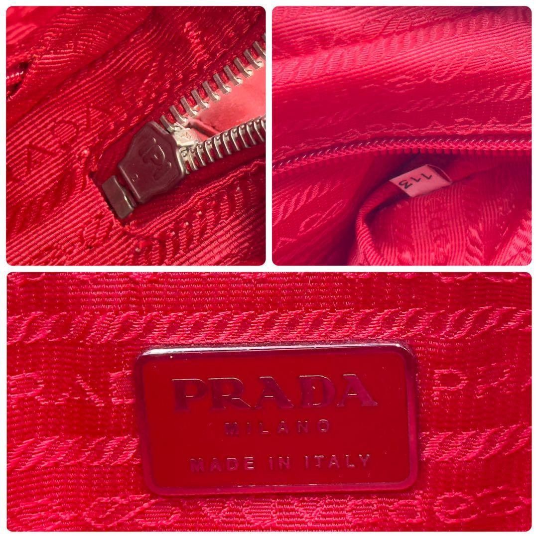 Prada Prada Sport - Canvas Red Leather Shoulder Bag Beige Camera Size ONE SIZE - 9 Thumbnail