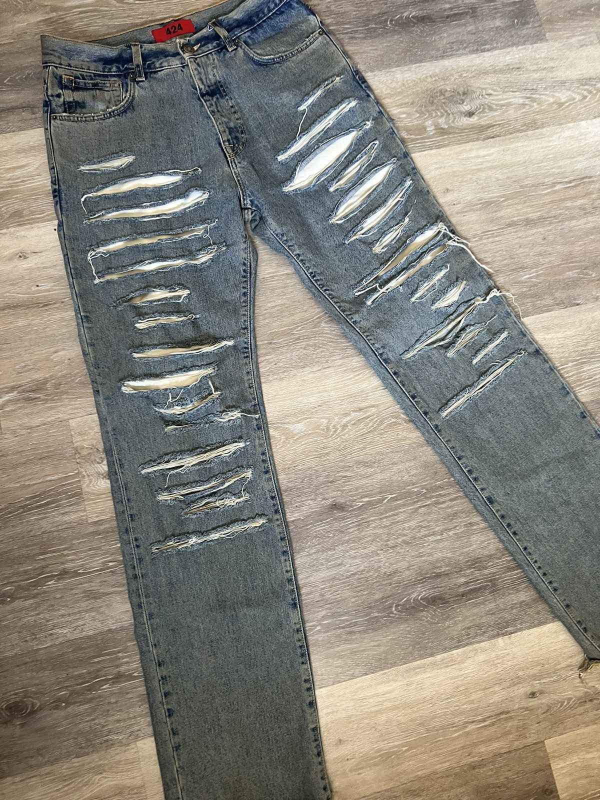 424 Blue Distressed Jeans Size US 30 / EU 46 - 1 Thumbnail