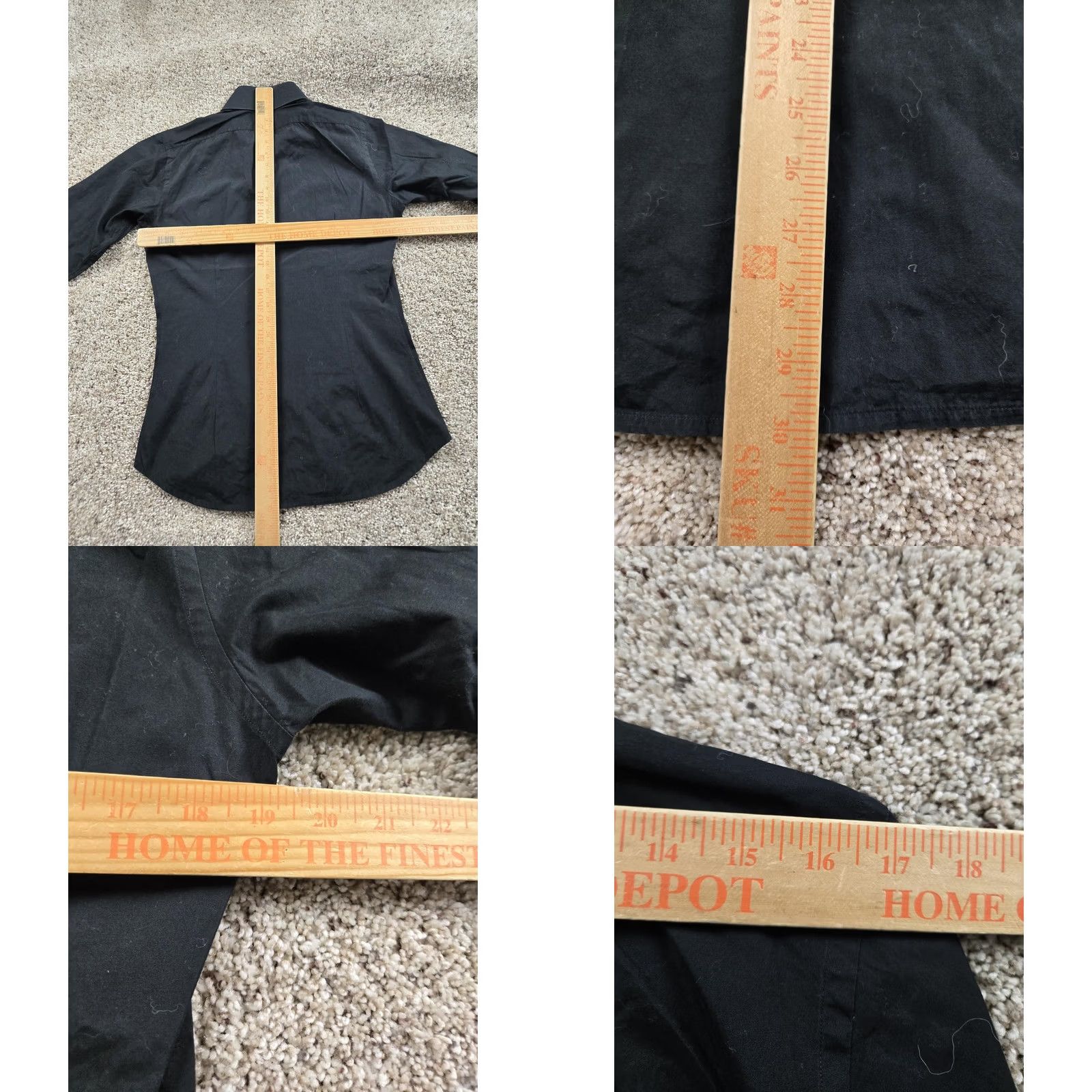 Vintage Ascot Chang Shirt Mens M Black 100% Cotton Dress Monogram French Cuff Shirt Dress Shirt Mens Black 100% Cotton Monogram French Cuff Size 40R - 9 Thumbnail