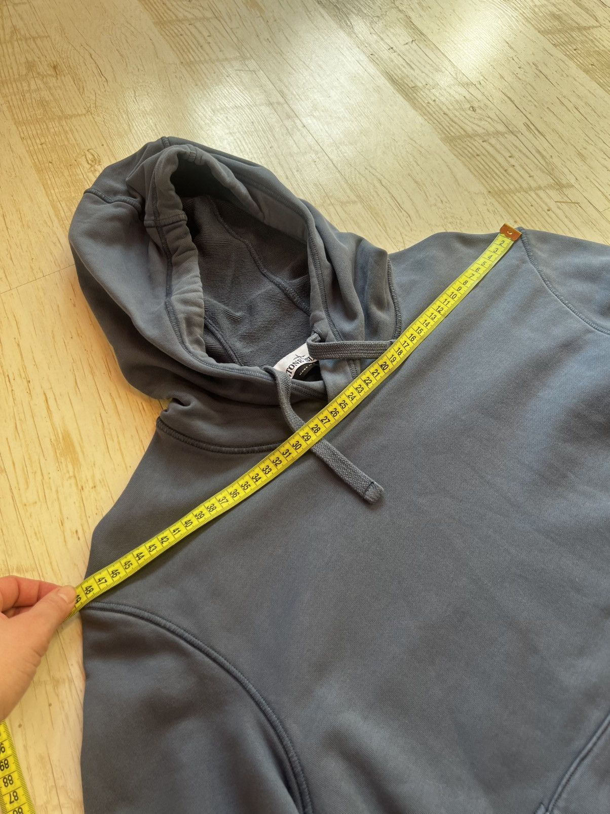 Stone Island Stone Island Hoodie Washed Blue Size M Compass Patch Size US M / EU 48-50 / 2 - 14 Thumbnail