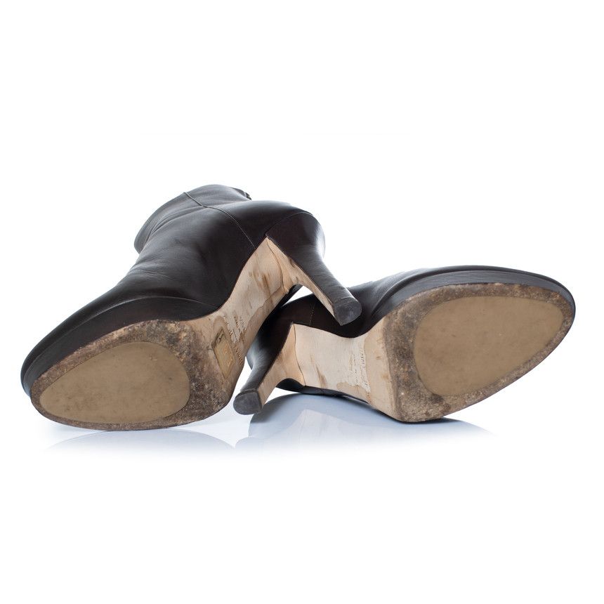 Jimmy Choo Jimmy Choo, dark brown leather platform boots Size US 9.5 / IT 39.5 - 7 Thumbnail