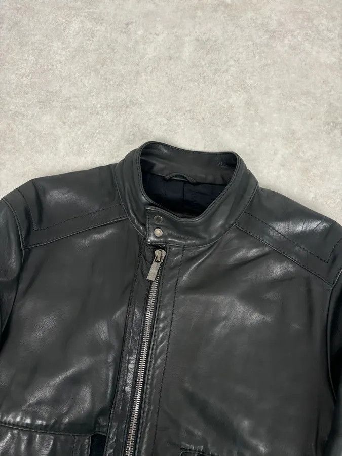 Dirk Bikkembergs AW2008 Dirk Bikkembergs Black Leather Contrast Block Jacket Size US M / EU 48-50 / 2 - 4 Thumbnail