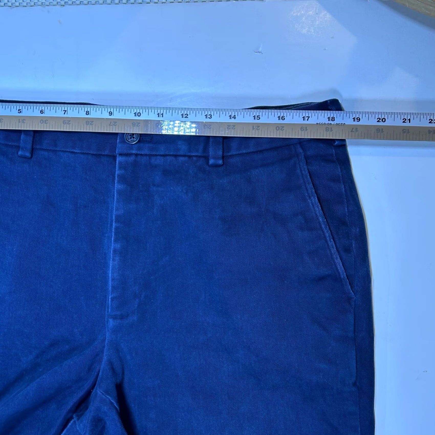 Brooks Brothers Brooks Brothers Clark Chinos Pants Straight Leg Cotton Blend 38x30 Mens Blue Size US 38 / EU 54 - 7 Thumbnail