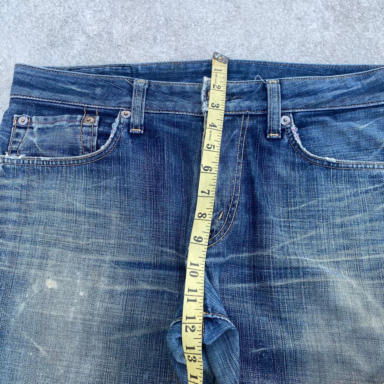 If Six Was Nine Vintage Edwin 503 Blue Trip Egdeline Distressed Denim Size US 36 / EU 52 - 7 Thumbnail