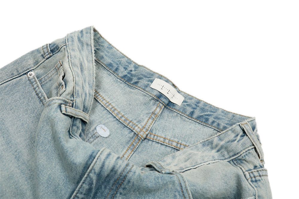 Japanese Brand × Jean Men's all-match straight vintage distressed washed jeans Size US 32 / EU 48 - 5 Thumbnail