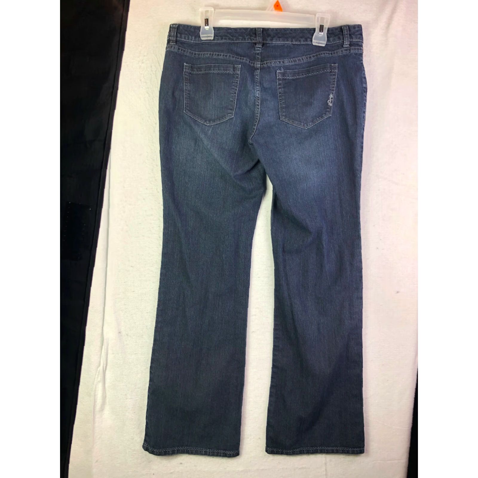 Denime Daisy Fuentes Mid Rise Bootcut Jeans Womens Size 12 Blue Denim Dark Wash Regular Inseam 31 in Size 34" / US 12 / IT 48 - 7 Thumbnail