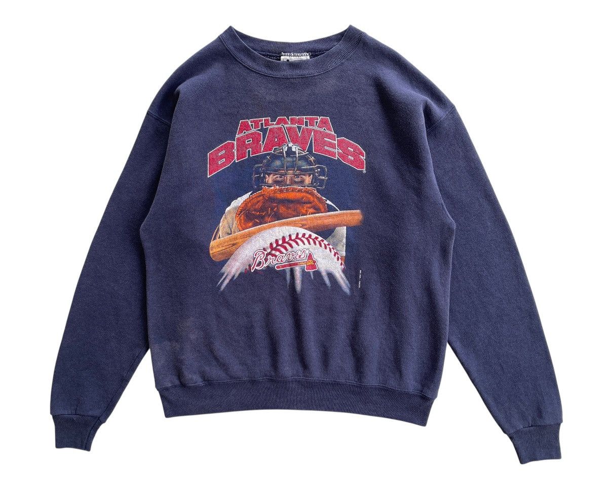 Vintage 1996 Atlanta Braves MLB Nutmeg Sunfaded Sweater Size US L / EU 52-54 / 3 - 2 Thumbnail