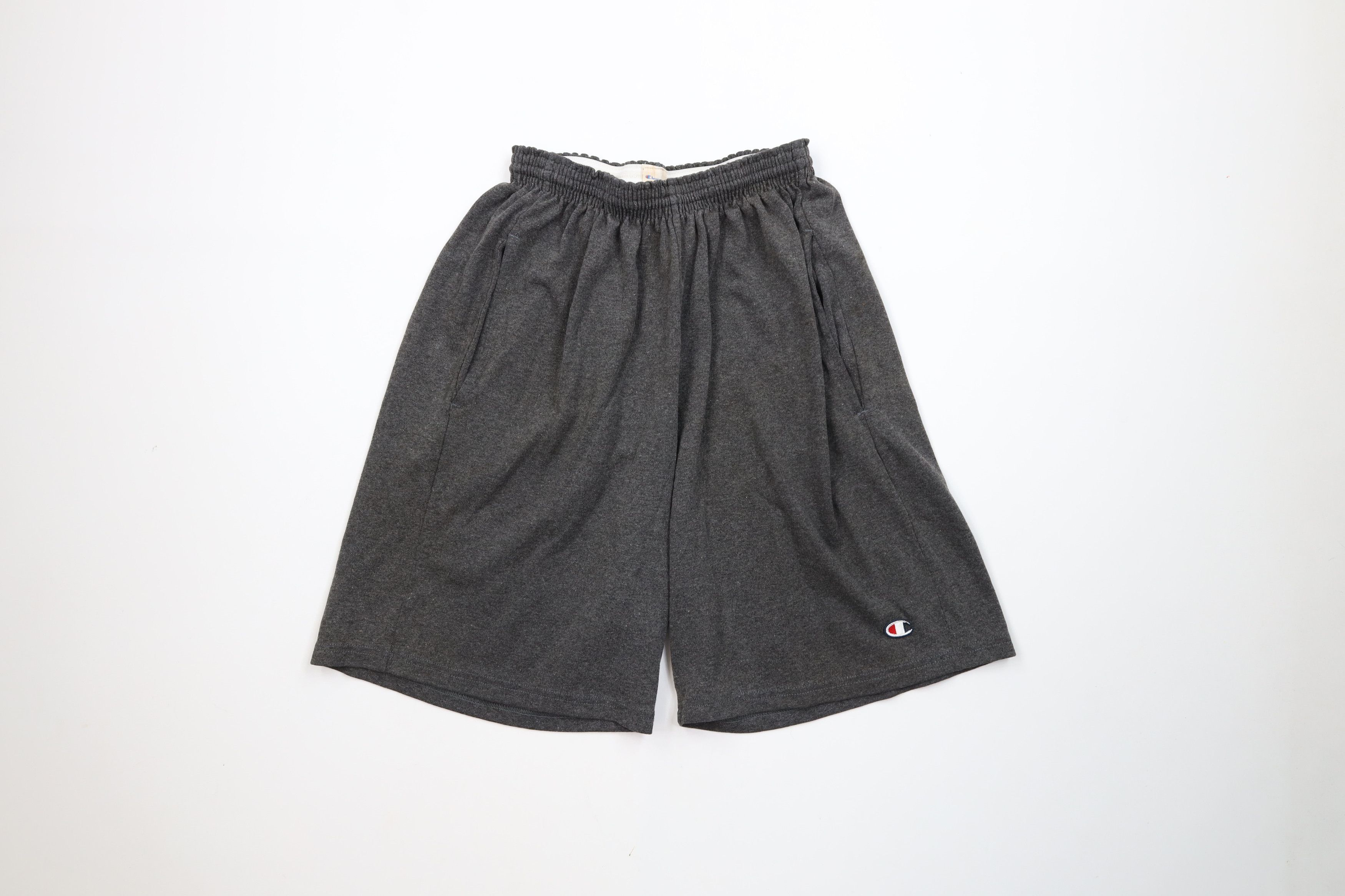 Champion Vintage 90s Champion Heavyweight Above Knee Shorts Dark Gray Size US 34 / EU 50 - 1 Thumbnail