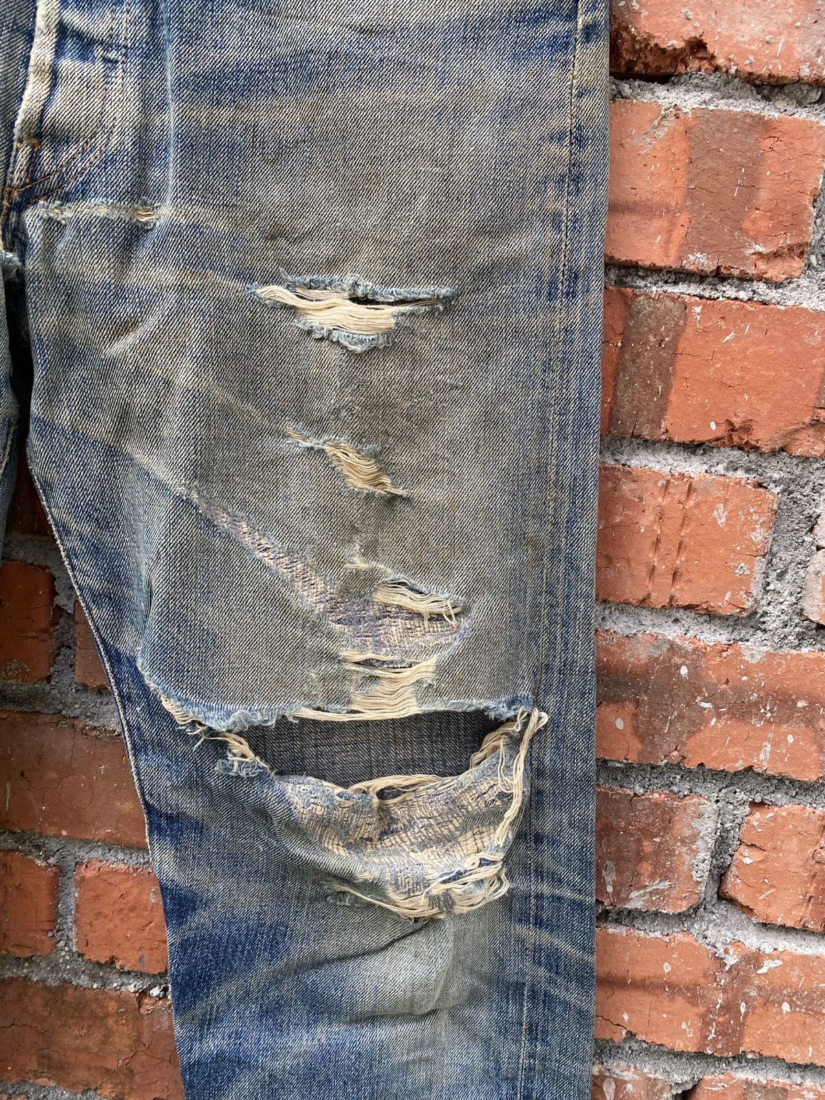 Levi's Vintage Clothing × Vintage W32x29.5 vintage levi's redline distressed damaged denime Size US 32 / EU 48 - 8 Thumbnail