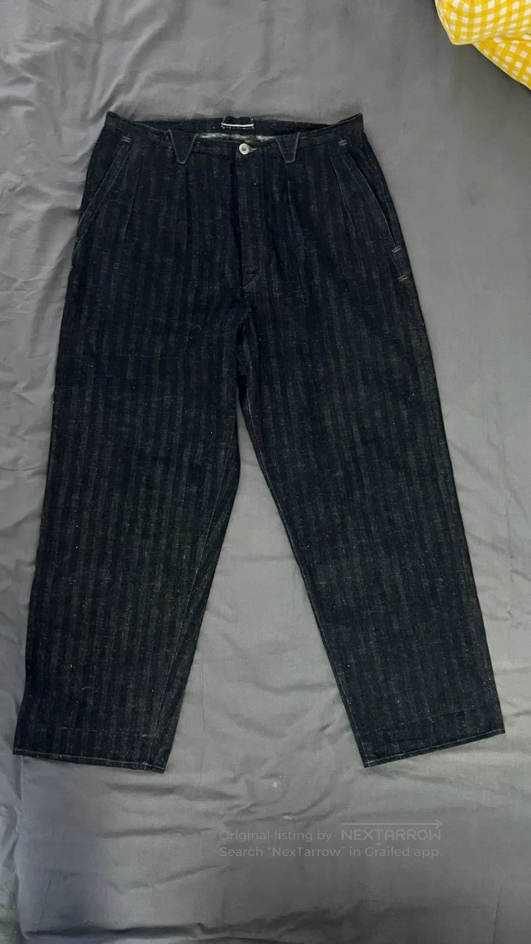 Japanese Brand Blue Dyed Wide-Leg Denim Pants. Size 29" - 1 Thumbnail