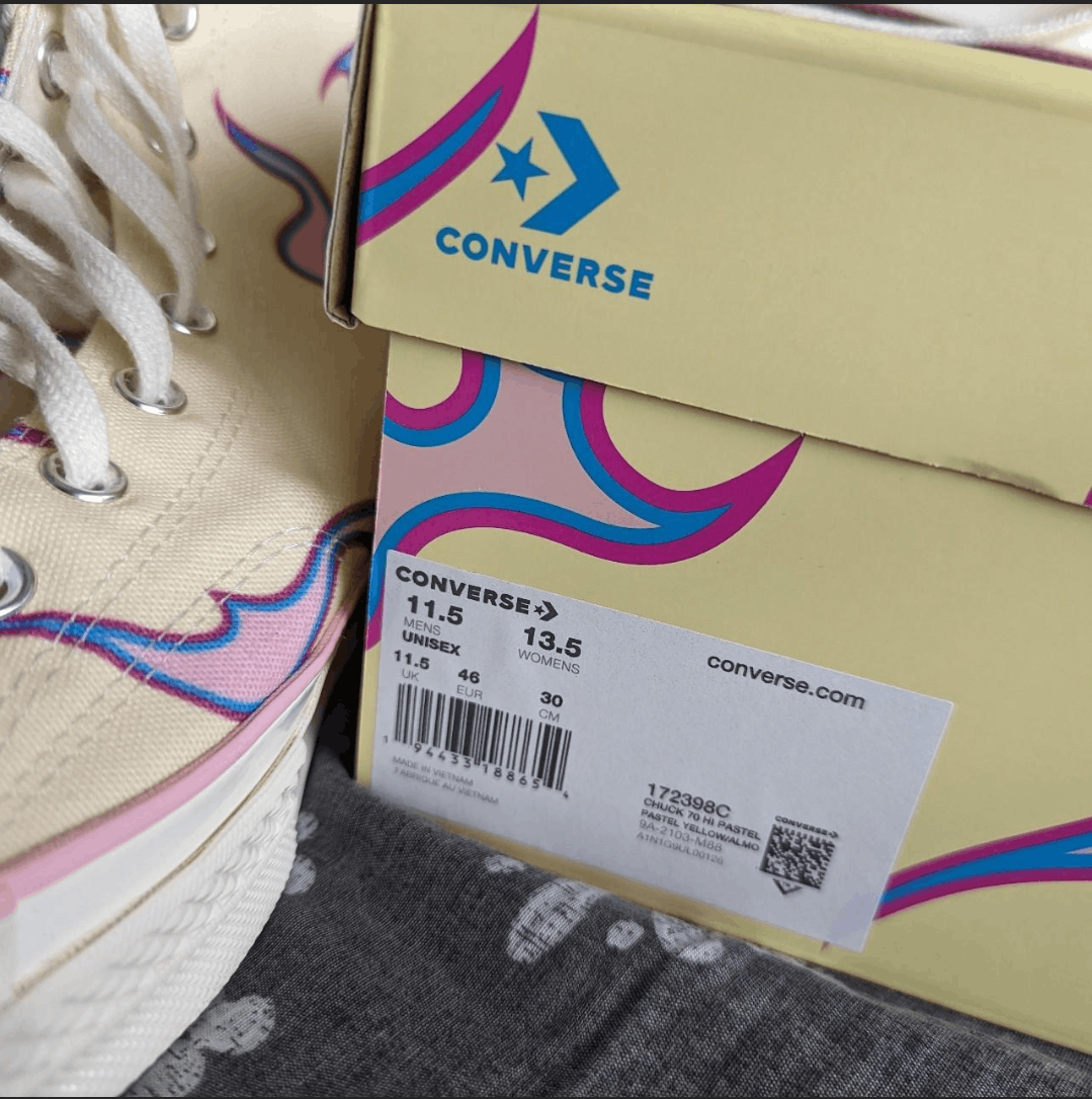 Converse × Golf le Fleur Golf le Fleur Flame Chuck 70 Pastel Yellow SIZE 11.5 Size US 11.5 / EU 44-45 - 3 Thumbnail