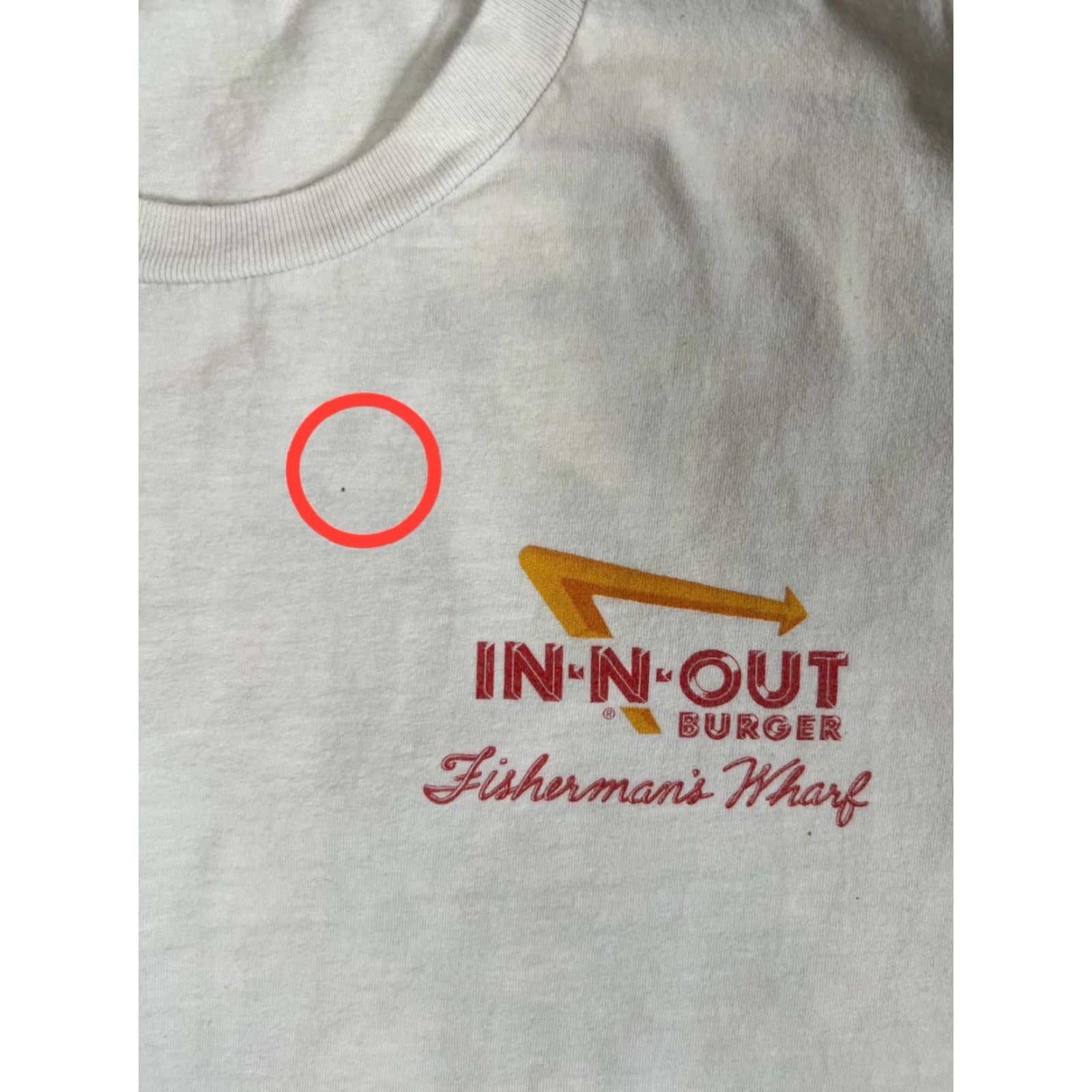 Vintage VINTAGE In-N-Out Burger Shirt Mens M/L White California Logo Graphic Print Crew Neck Short Sleeve Size US M / EU 48-50 / 2 - 3 Thumbnail