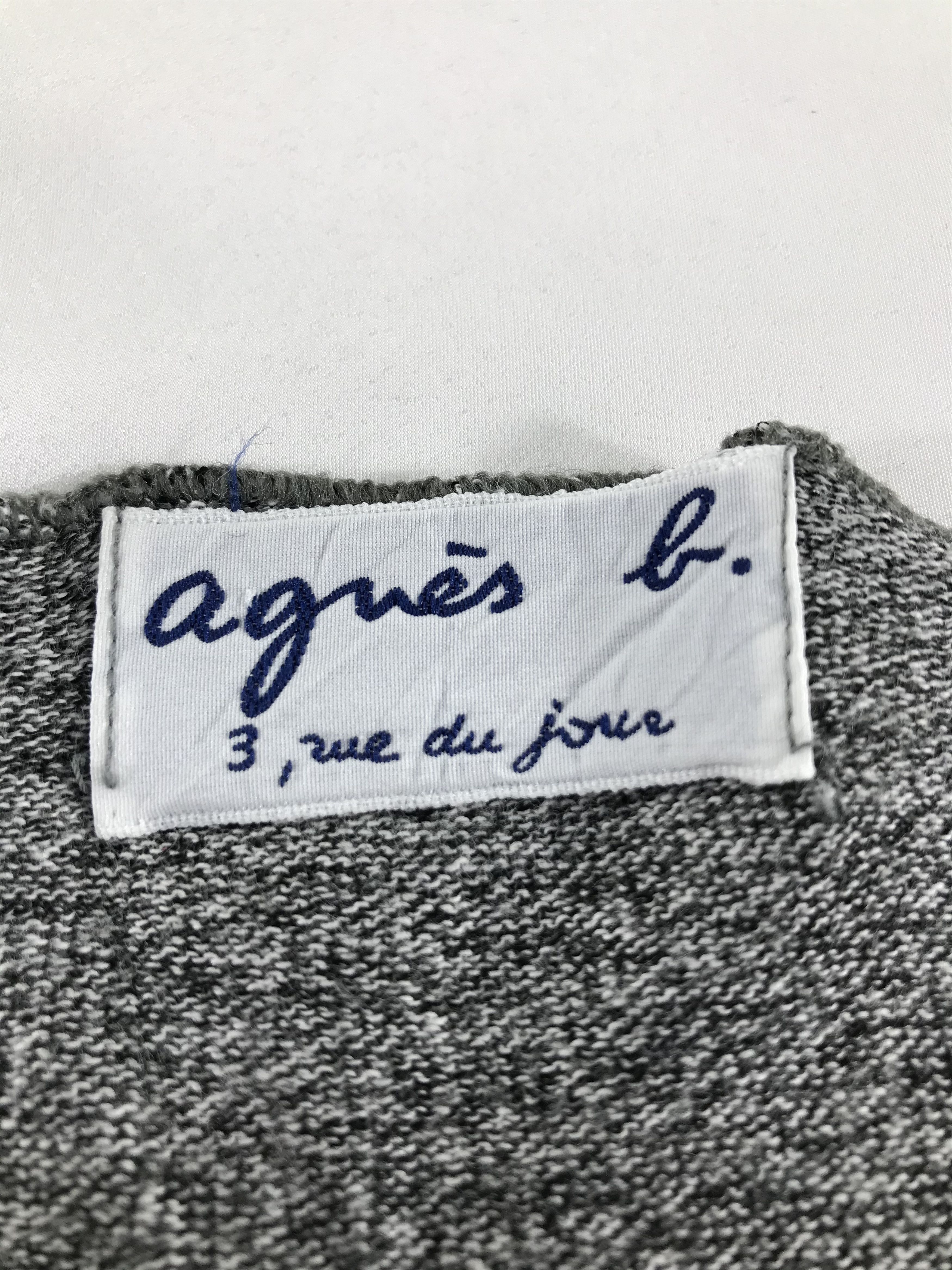 agnes b. Agnes B. 3, Rue Du Jour Wool Scarf Muffler Poncho Wrap V568 Size ONE SIZE - 3 Thumbnail