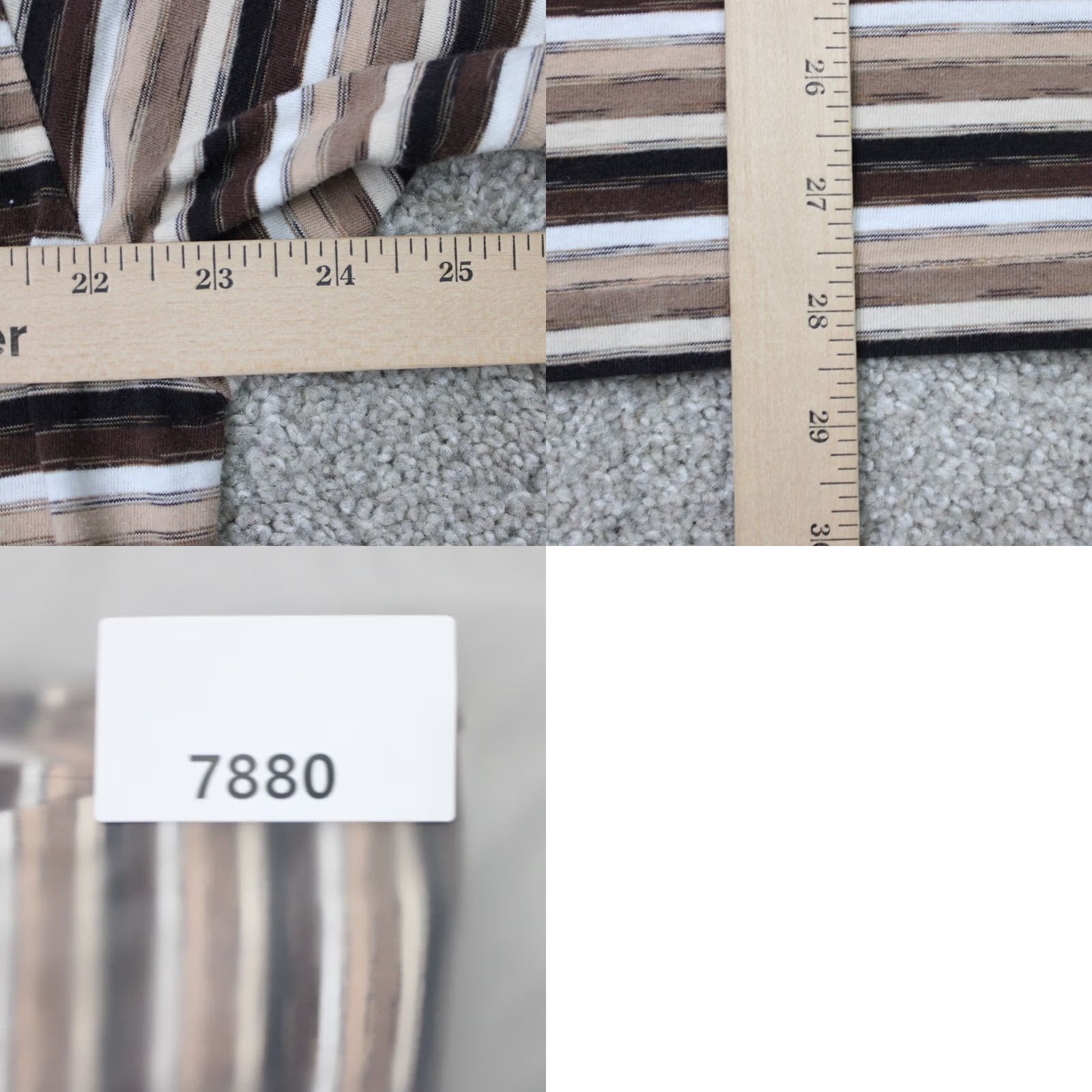 Vintage VINTAGE Classics by Palmland Polo Shirt Men XL Brown/Beige Striped Short Sleeve Pullover Size US XL / EU 56 / 4 - 8 Thumbnail