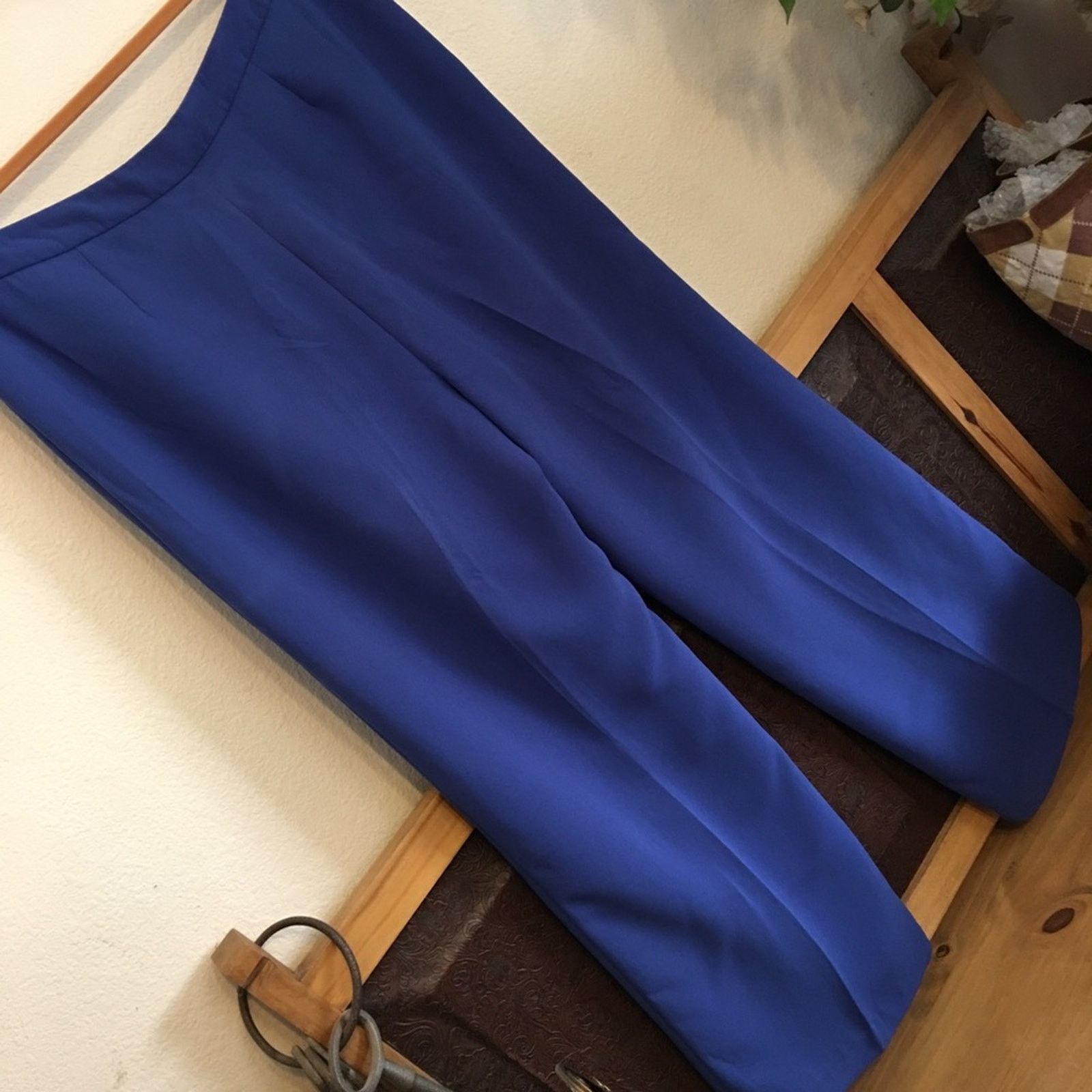 Other Metro Style blue satin collar wide leg pant suit Size XXL / US 16-18 / IT 52-54 - 3 Thumbnail