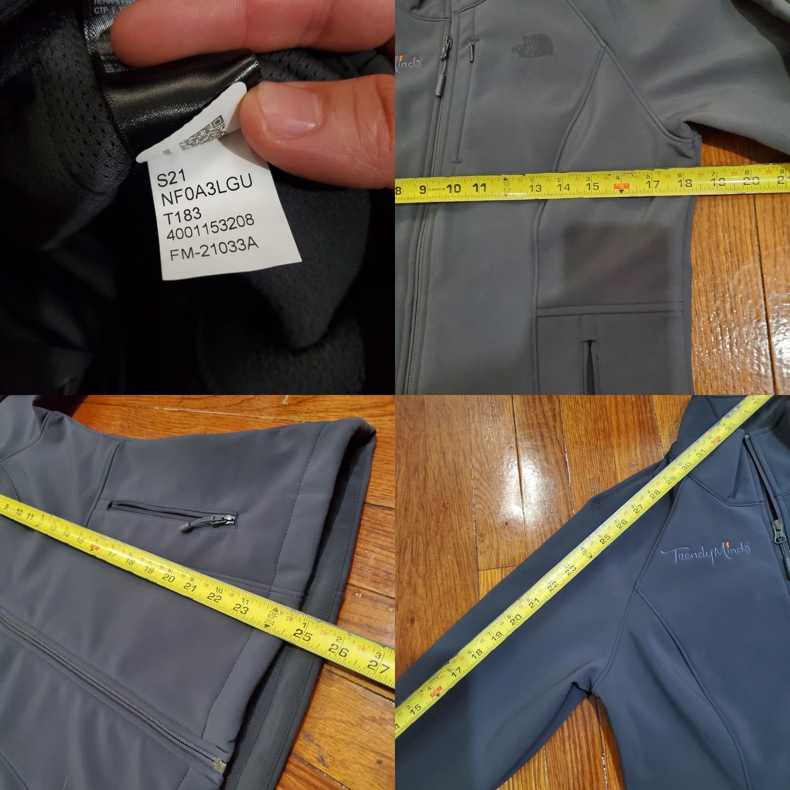 The North Face North Face Jacket Womens M Gray WindWall Softshell Full Zip Windbreaker Logo Embroidered Pockets Size M / US 6-8 / IT 42-44 - 8 Thumbnail