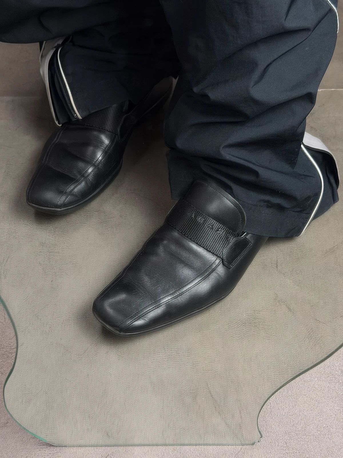 Prada Prada leather square toes vintage loafers Size US 12 / EU 45 - 10 Thumbnail