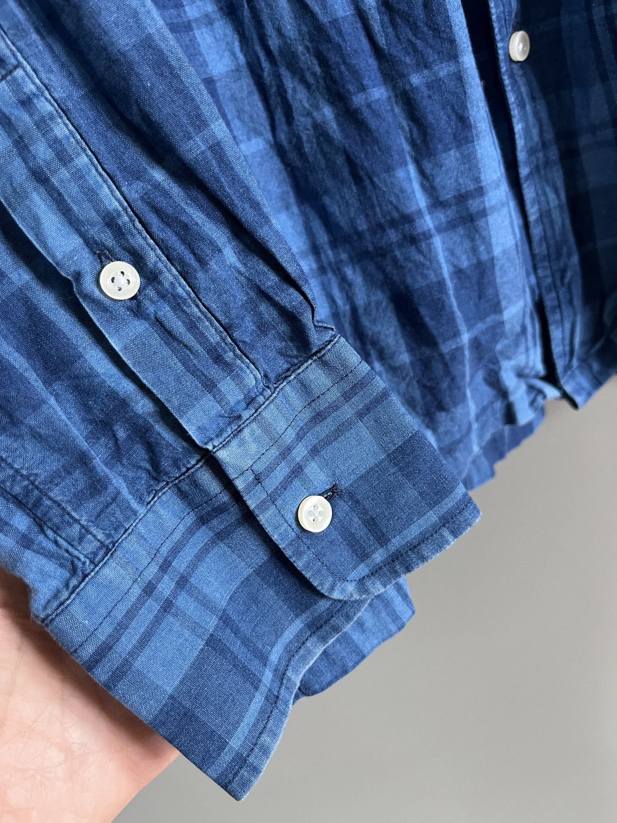 Officine Generale Officine Generale Blue Check Shirt Size US L / EU 52-54 / 3 - 8 Thumbnail