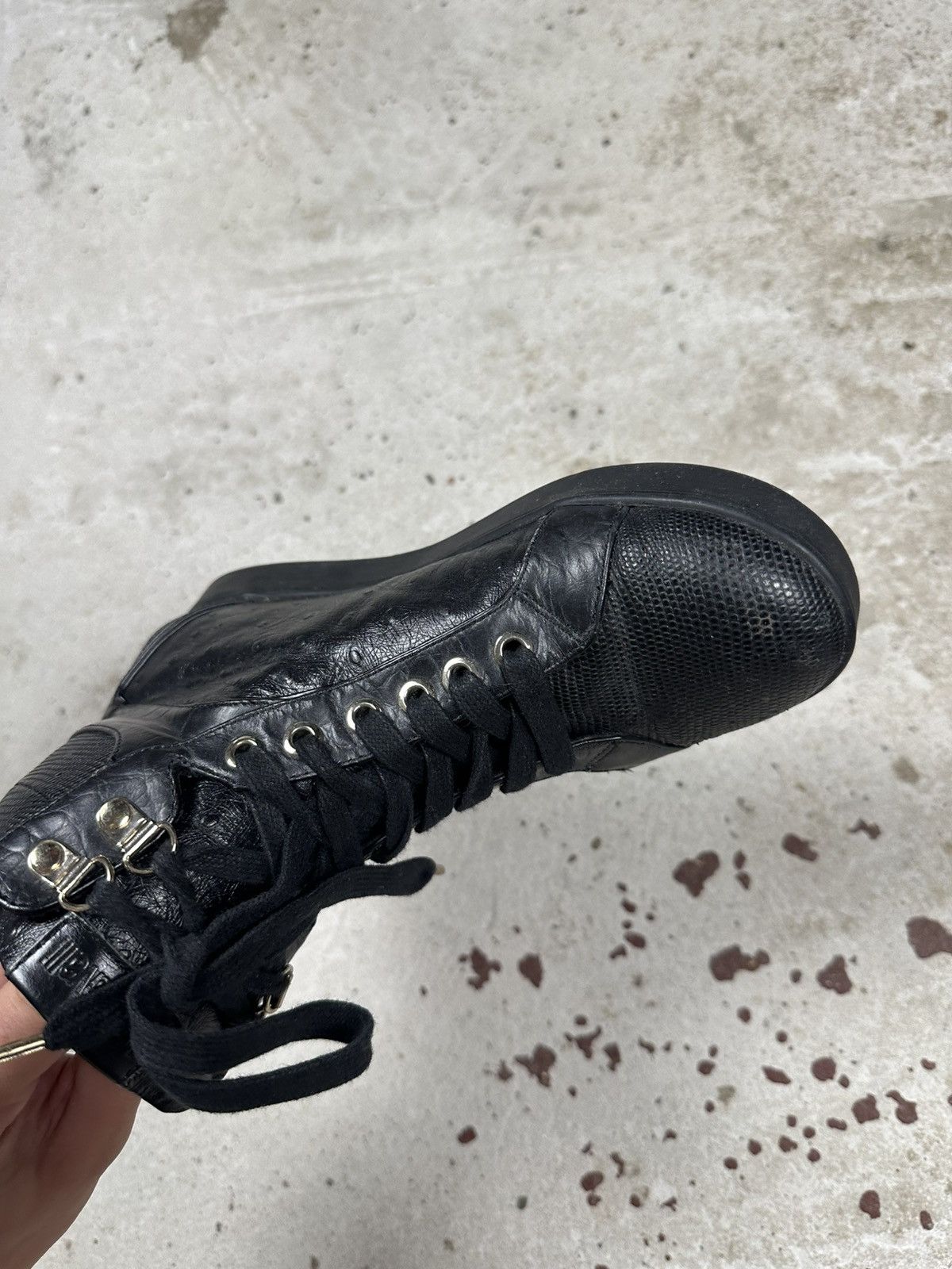Just Cavalli Vintage Y2K Just Cavalli High Top Sneakers Leather Gold Size US 5 / IT 35 - 13 Thumbnail