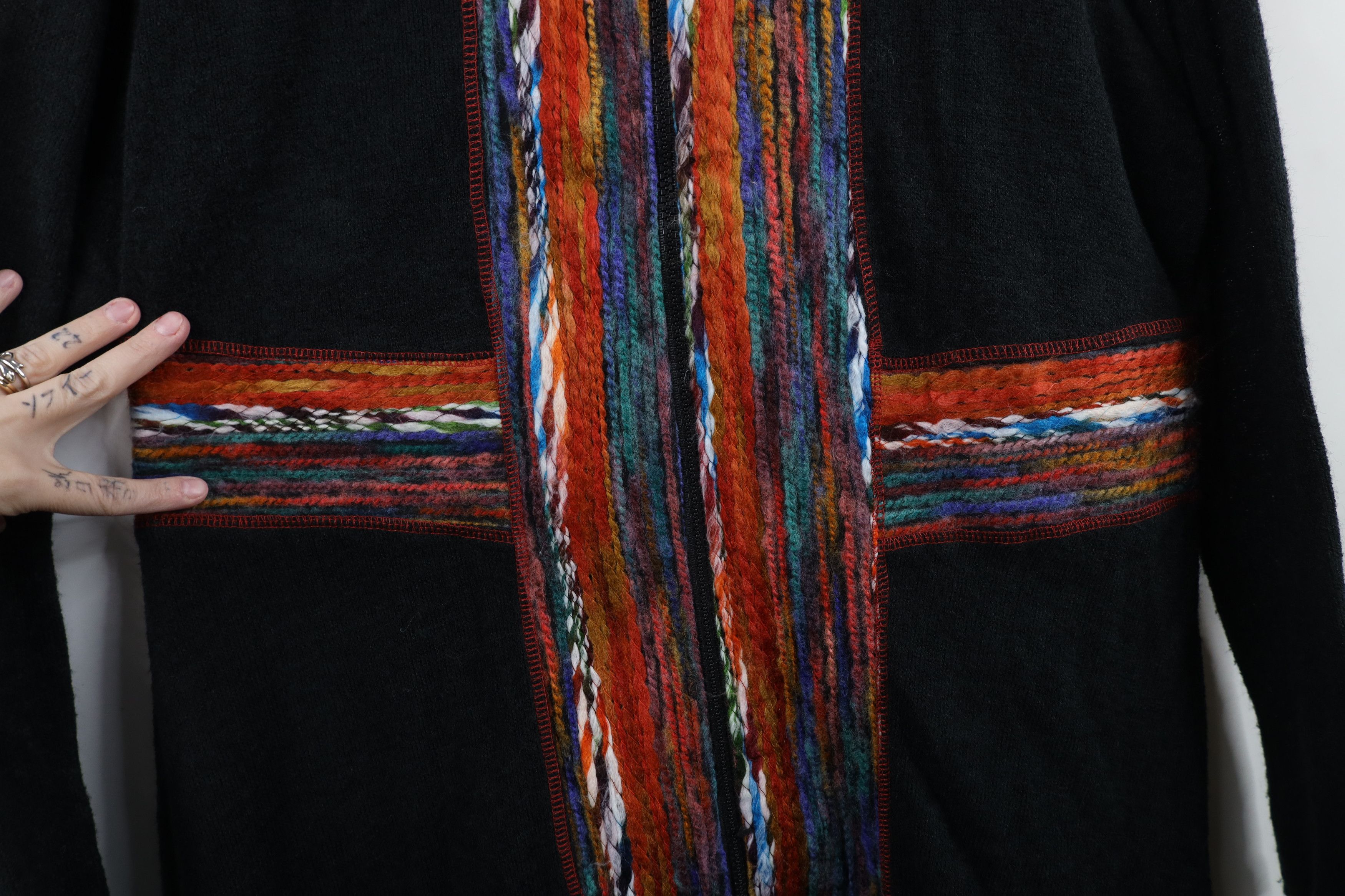 Vintage Vintage 90s Coogi Style Wool Blend Knit Zip Sweater Jacket Size XL / US 12-14 / IT 48-50 - 4 Thumbnail