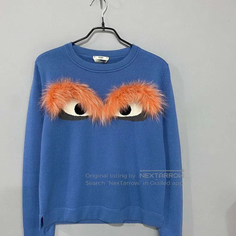 Fendi Fendi Fur Trimmed Sweatshirt Size S / US 4 / IT 40 - 1 Thumbnail