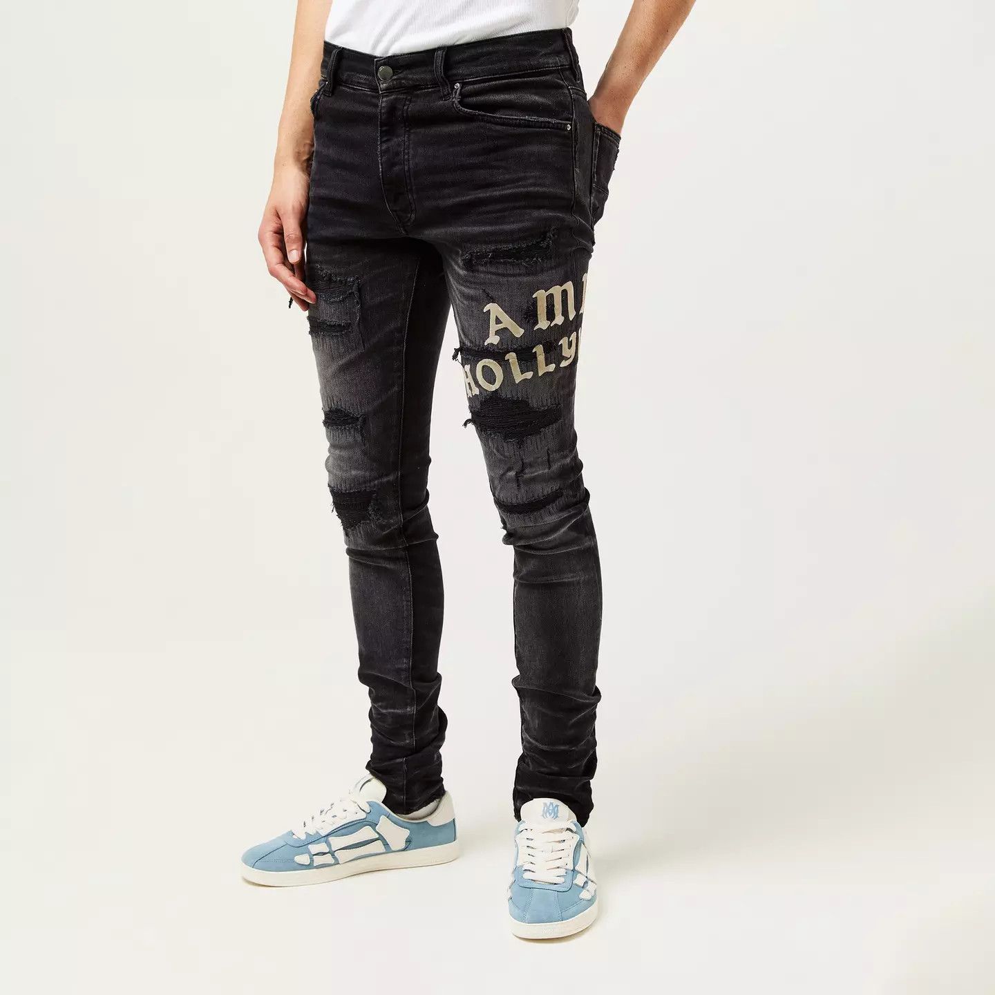 Amiri o1g2r1mq0426 Skinny Jeans in Faded Black Size US 36 / EU 52 - 3 Thumbnail