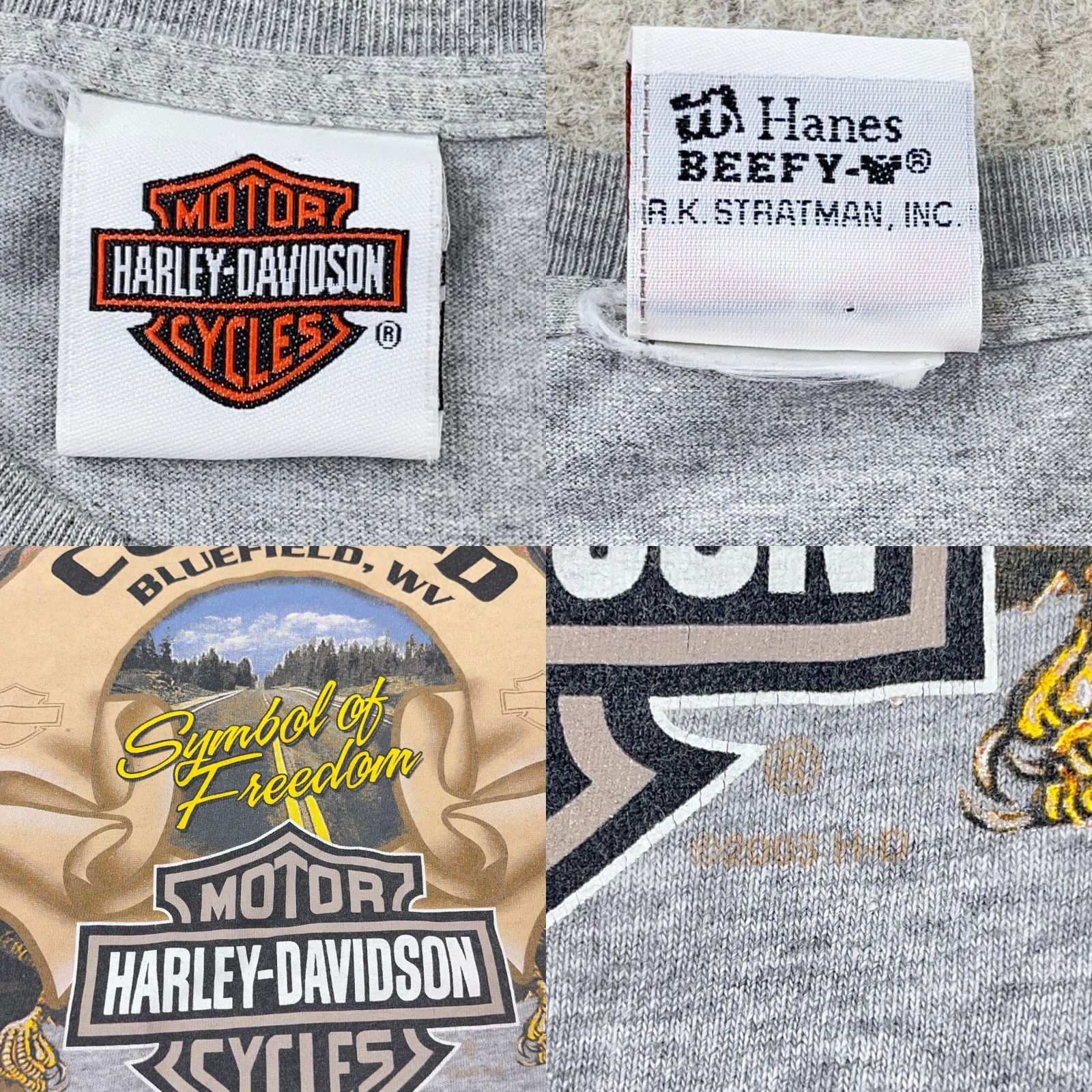 Harley Davidson Harley-Davidson Shirt Men XL Gray Biker Tee Eagle Nature Fire Flames Y2K Adult Size XL Gray Harley-Davidson Shirt Mens XL Gray 80s Retro Vintage? Size US XL / EU 56 / 4 - 8 Thumbnail