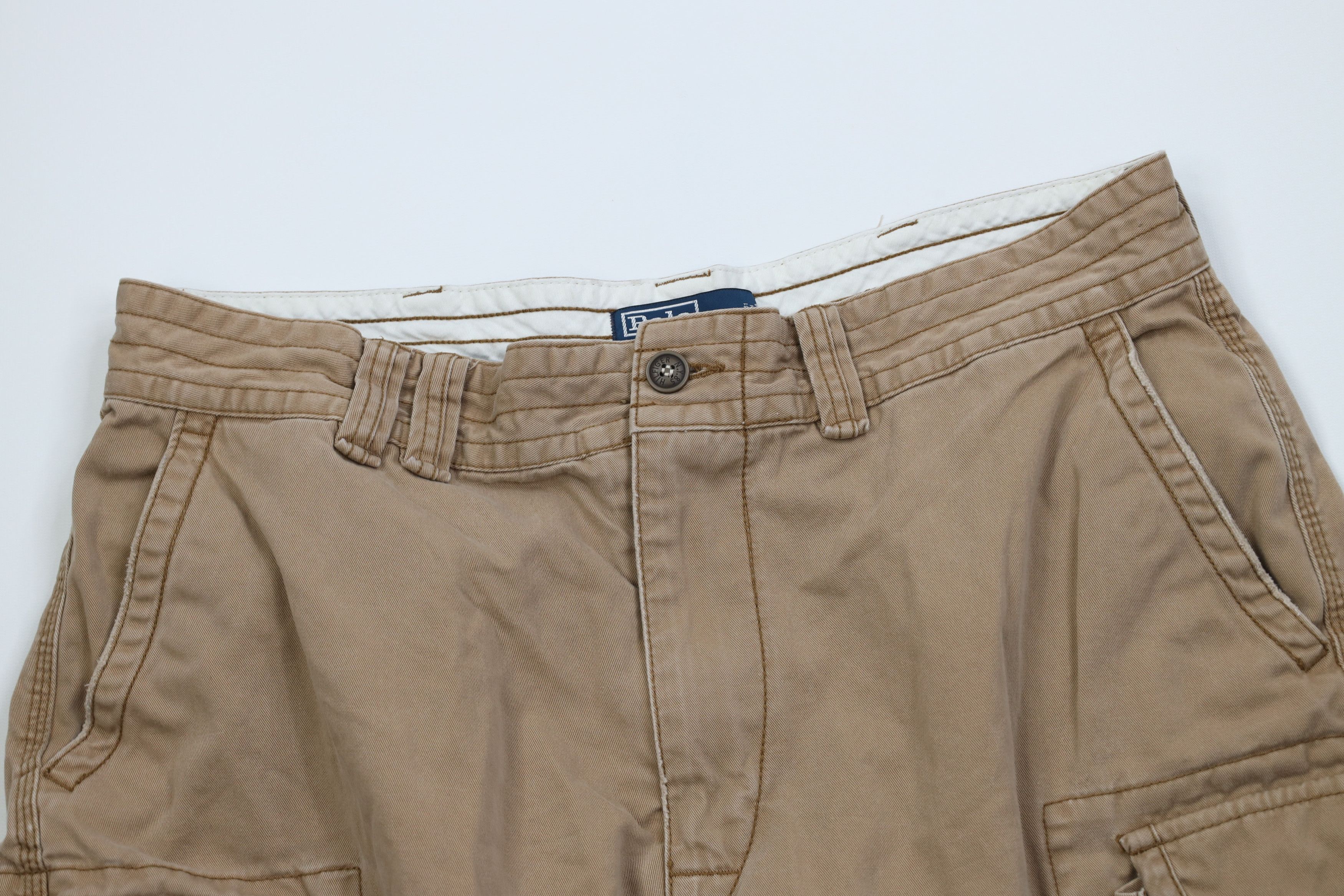 Polo Ralph Lauren Vintage 90s Ralph Lauren Surplus Cargo Shorts Brown Cotton Size US 36 / EU 52 - 2 Thumbnail