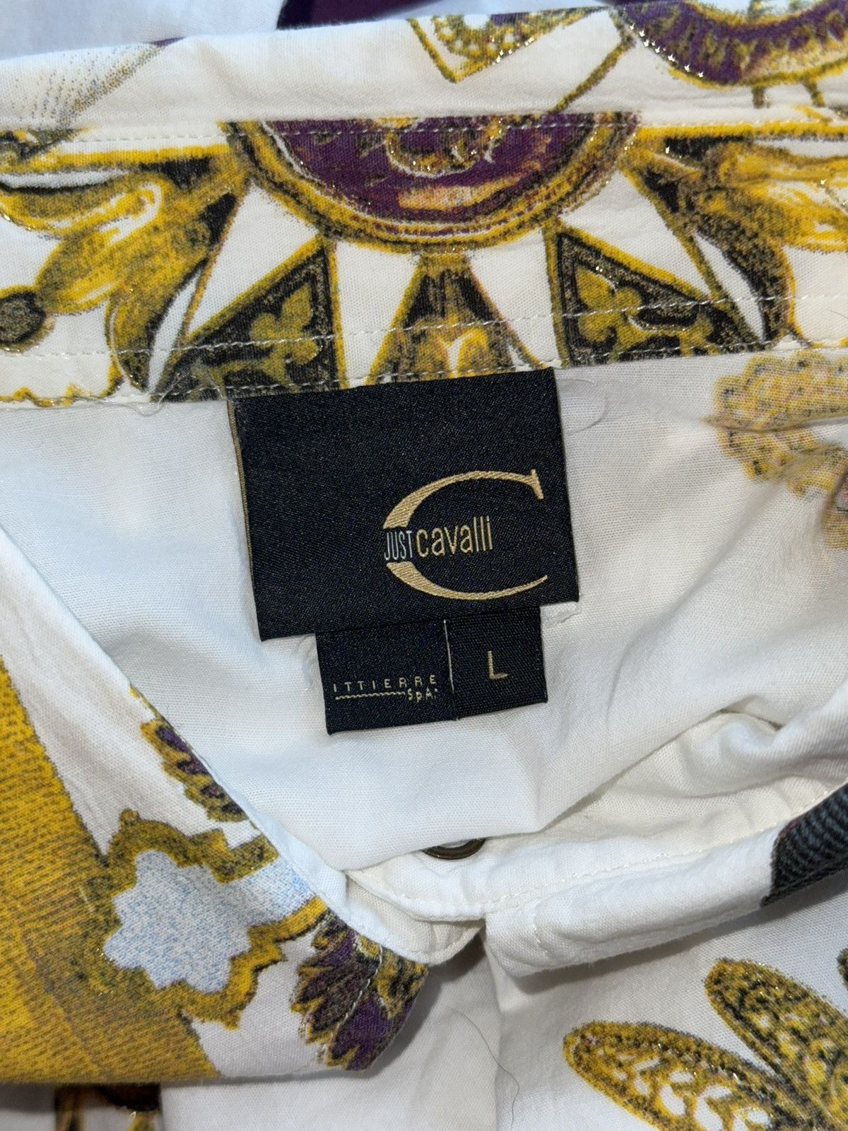 Just Cavalli × Roberto Cavalli × Vintage Just Cavalli 2000s vintage graphic blouse shirt Size L / US 10 / IT 46 - 5 Thumbnail