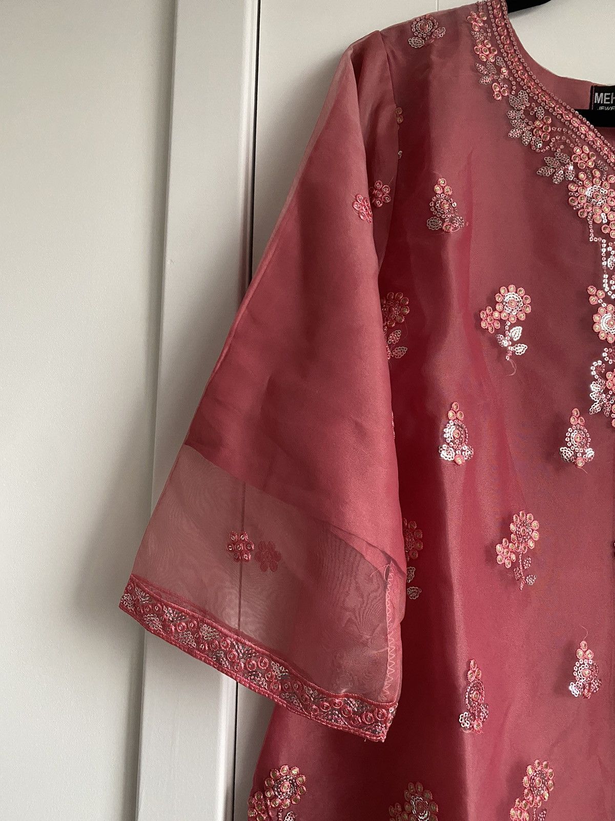 Other NWT Mehzabeen Peach/Pink Size L kurta 1pc Kameez Size L / US 10 / IT 46 - 4 Thumbnail