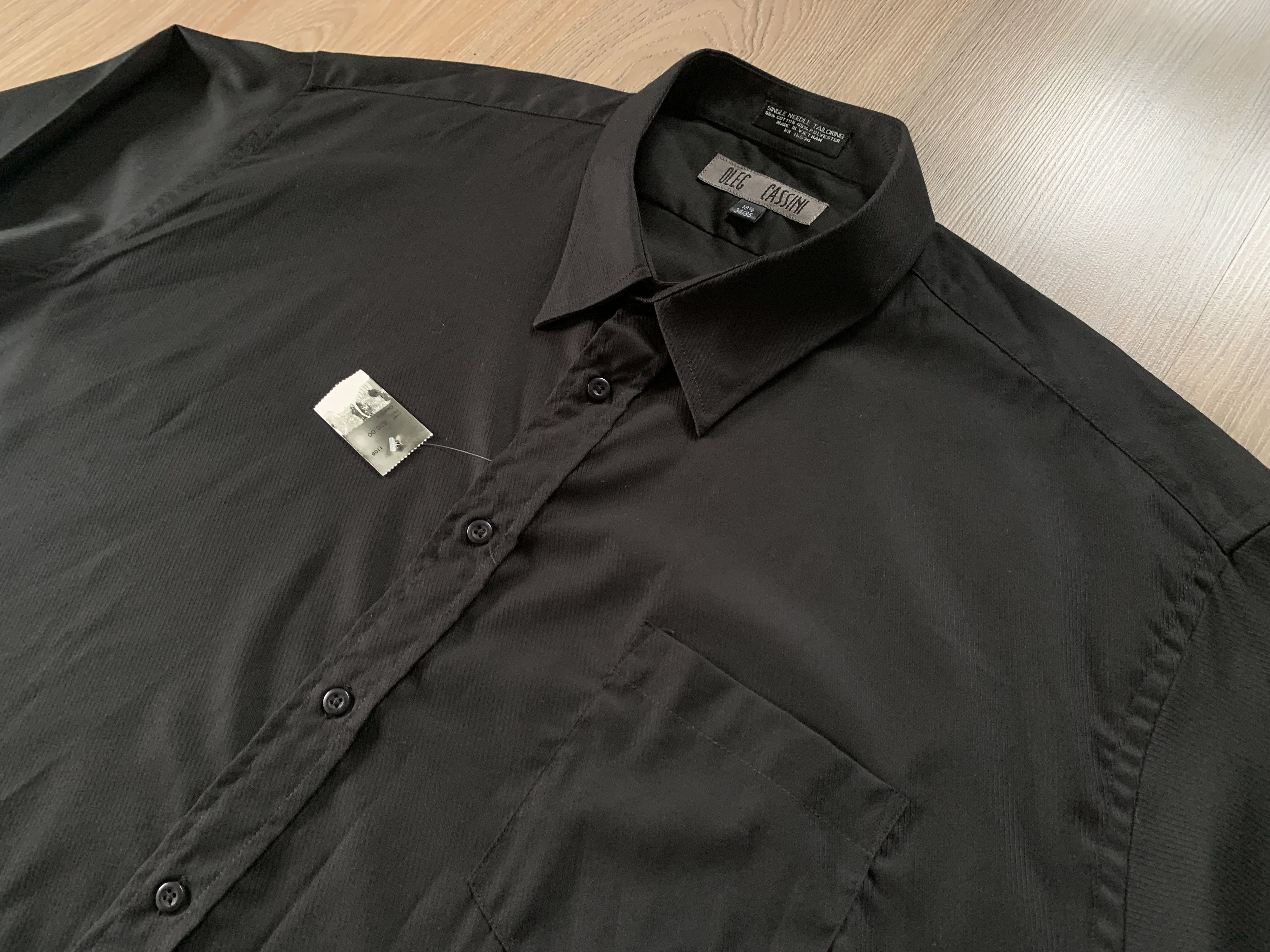 Designer × Oleg Cassini Oleg Cassini Cotton Black Shirt Size US XXL / EU 58 / 5 - 4 Thumbnail