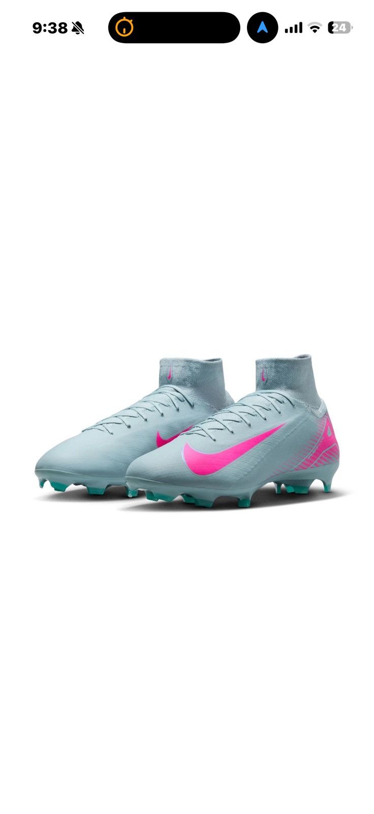 Nike Nike Zoom Superfly 10 Pro FG Ocean Cube PinkBlast Cleat Size US 11 / EU 44 - 1 Thumbnail