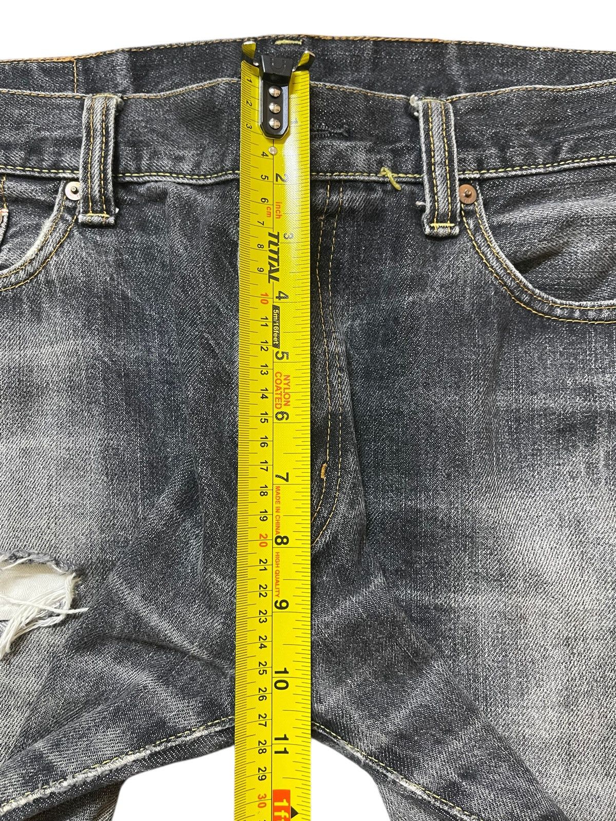Uniqlo Vintage Japanese Uniqlo Selvedge Faded Stone Wash Distressed Size US 35 - 18 Thumbnail