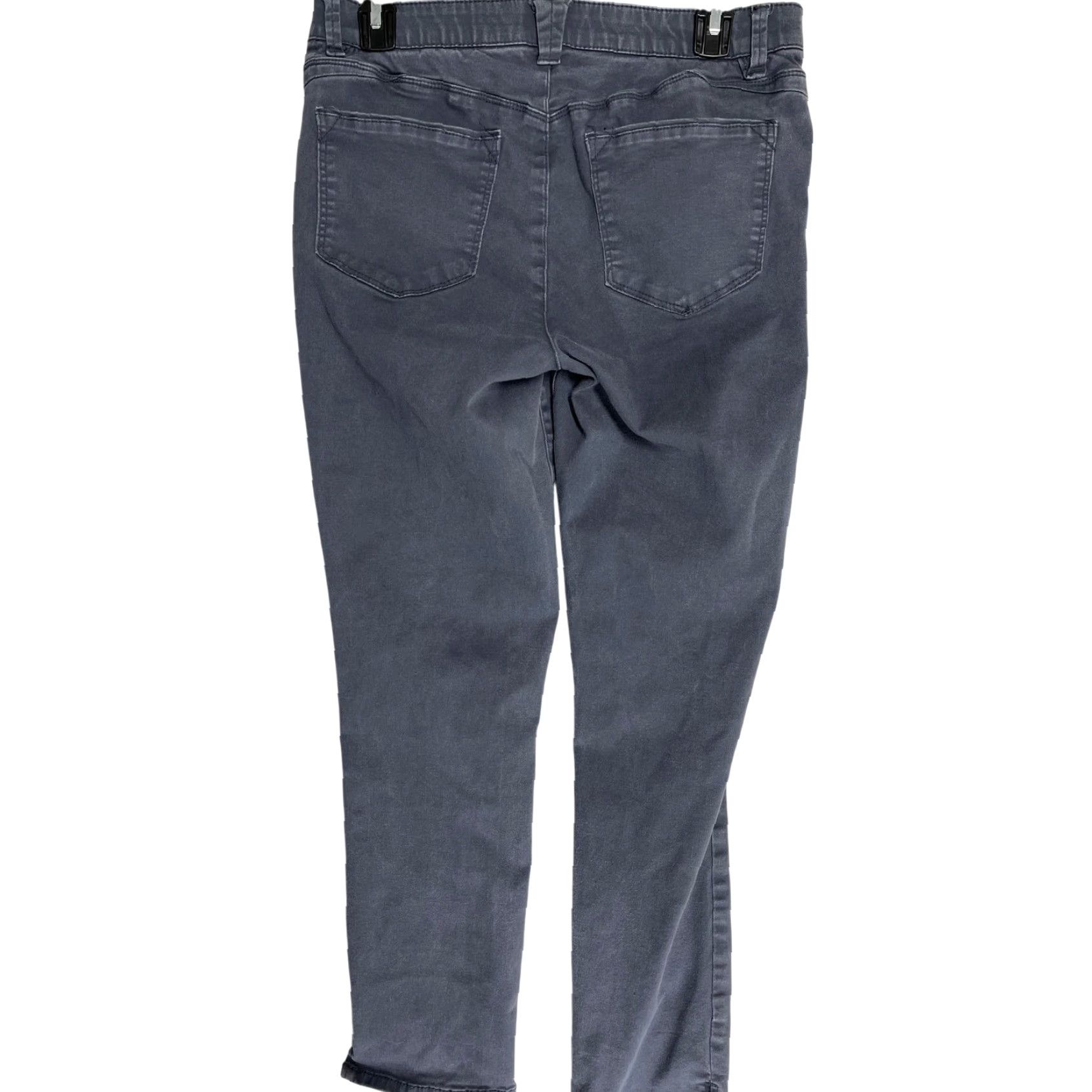 Vintage Wit & Wisdom Jeans Womens Size 6 Gray Denim Stretch Skinny Mid Rise 5-Pocket Leather Loop? No belt loops? (Caution: original mentions belt loops) Size 30" / US 8 / IT 44 - 2 Thumbnail