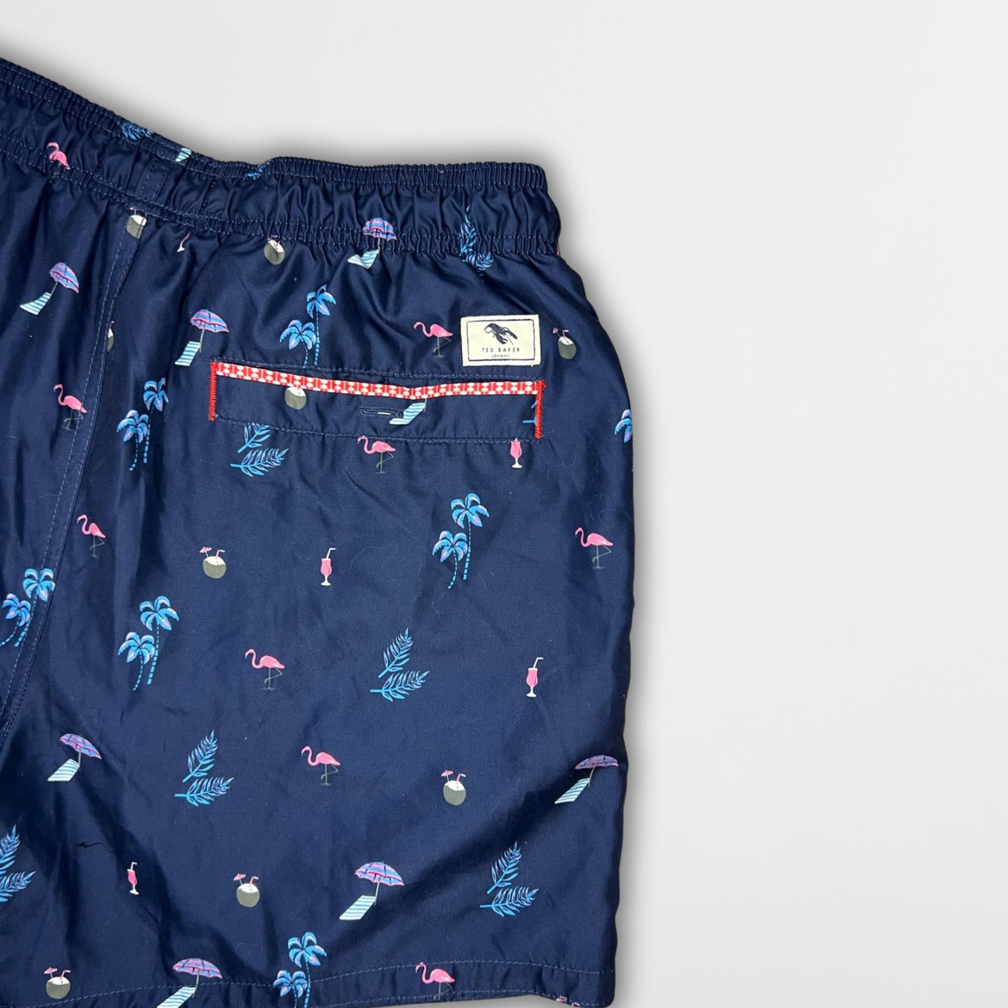 Ted Baker Ted Baker Mens The Worlds Your Lobster Swim Shorts Navy Blue Size US 32 / EU 48 - 5 Thumbnail