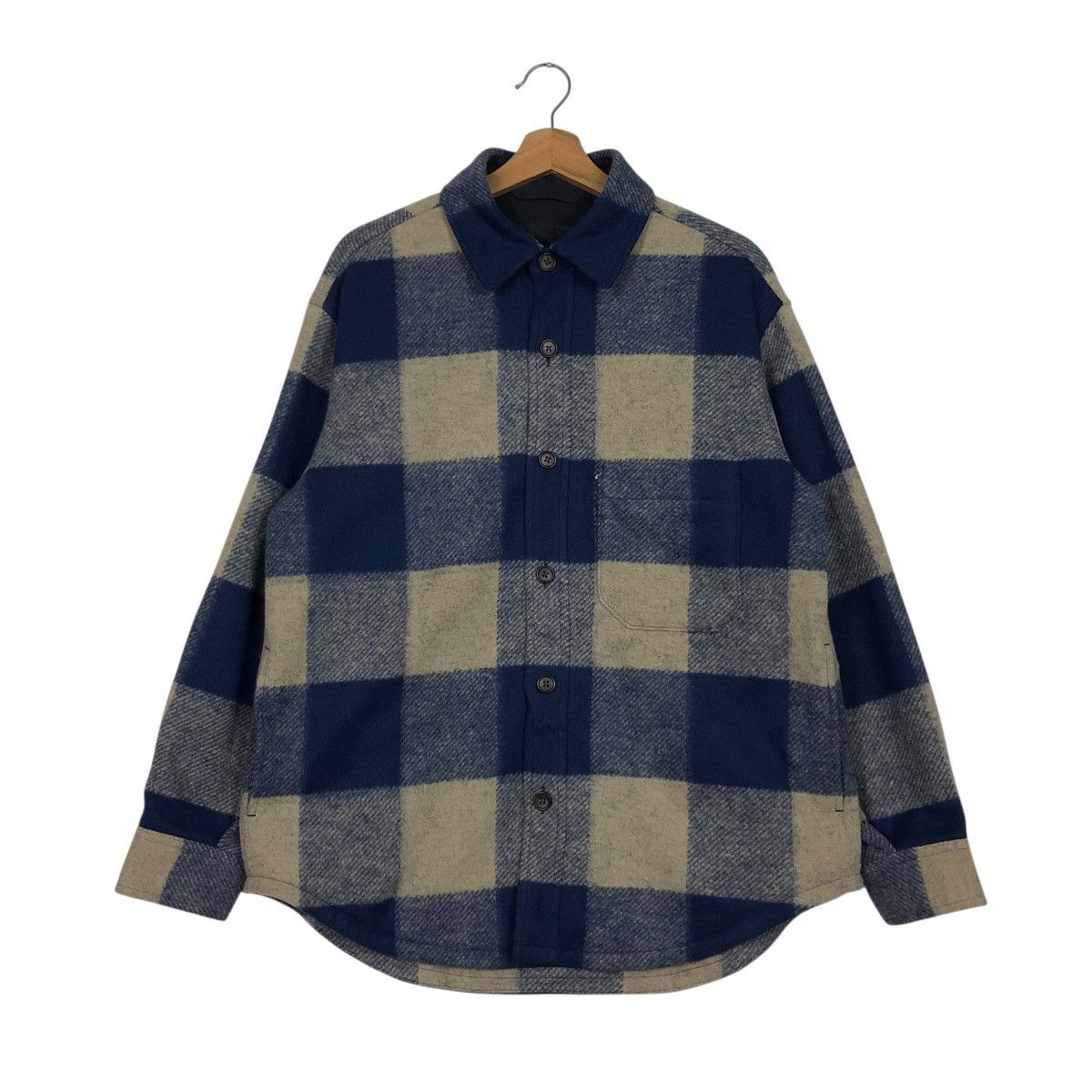 Japanese Brand 🔥VINTAGE WOOL CHORE JACKET UNIQLO TARTAN DEISGN ISSEY MIYAKE Size US L / EU 52-54 / 3 - 3 Thumbnail