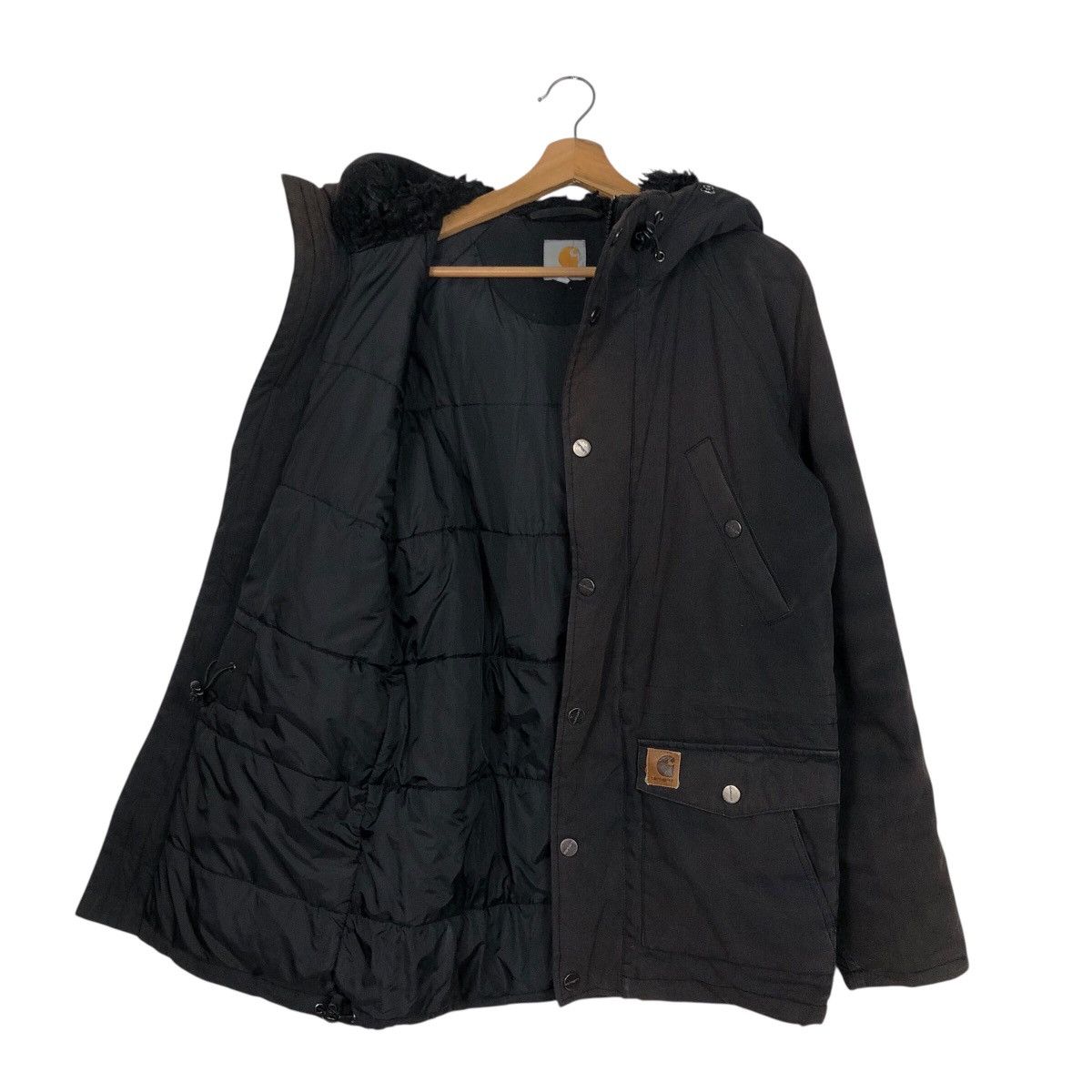 Carhartt Carhartt Hooded Work Jacket Black Canvas Full Zip Size US XS / EU 42 / 0 - 13 Thumbnail