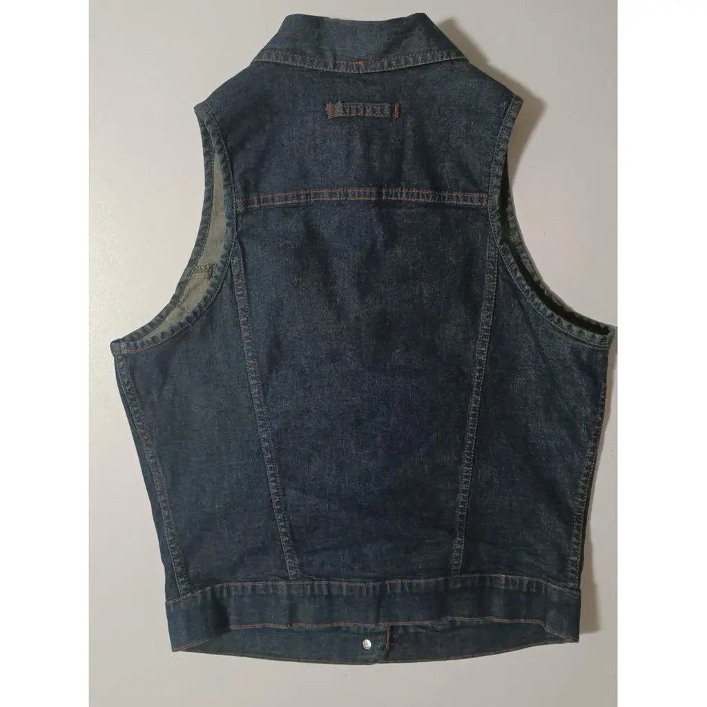 Gaultier Homme Objet × Jean Paul Gaultier RARE 90's JEAN PAUL GAULTIER Italy JPG Jeans Blue Denim Vest Button Gilet Jacket Size XS / US 0-2 / IT 36-38 - 13 Thumbnail