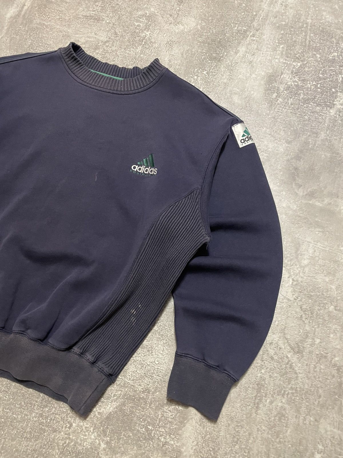 Adidas × Vintage Vintage 90s Adidas Equipment Sweatshirt Pullover Size US S / EU 44-46 / 1 - 5 Thumbnail