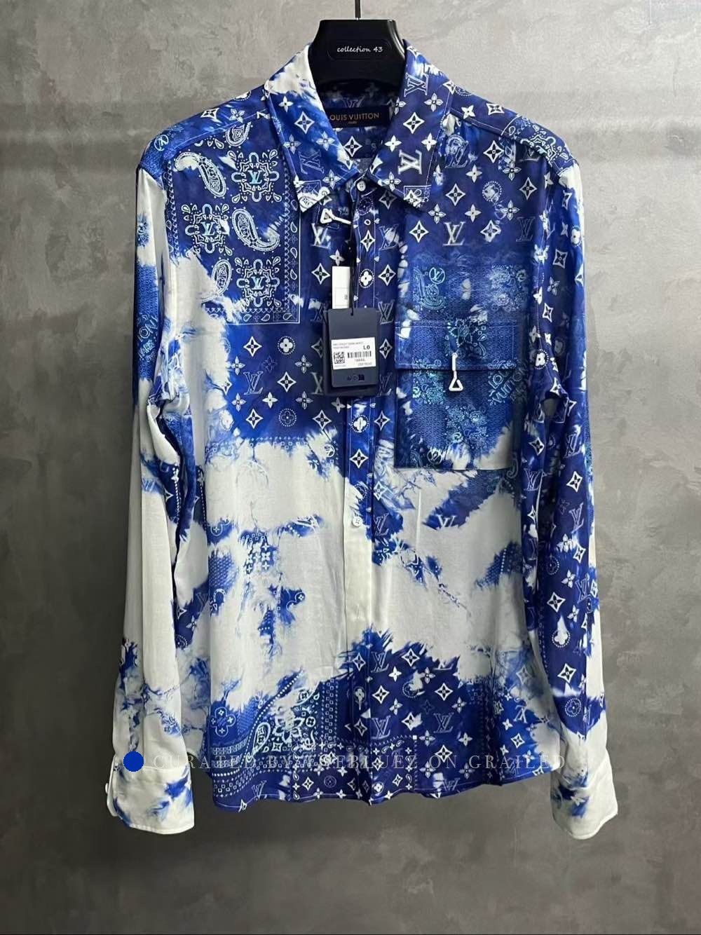 Louis Vuitton Tie-Dye Monogram Shirt in Blue Size US L / EU 52-54 / 3 - 1 Thumbnail
