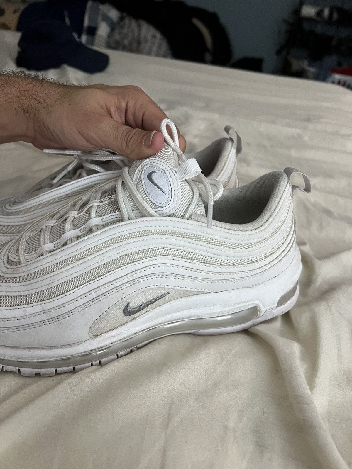 Nike Nike Air Max 97 Triple White Size US 10.5 / EU 43-44 - 2 Thumbnail