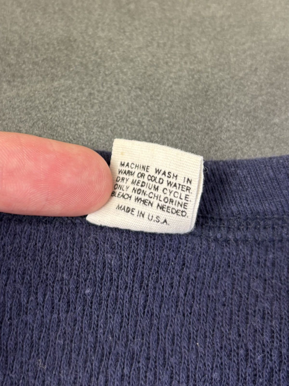 Hanes × Vintage 1970s Vintage Thermal Longsleeve Argyle Waffle Double Face S Size US S / EU 44-46 / 1 - 6 Thumbnail