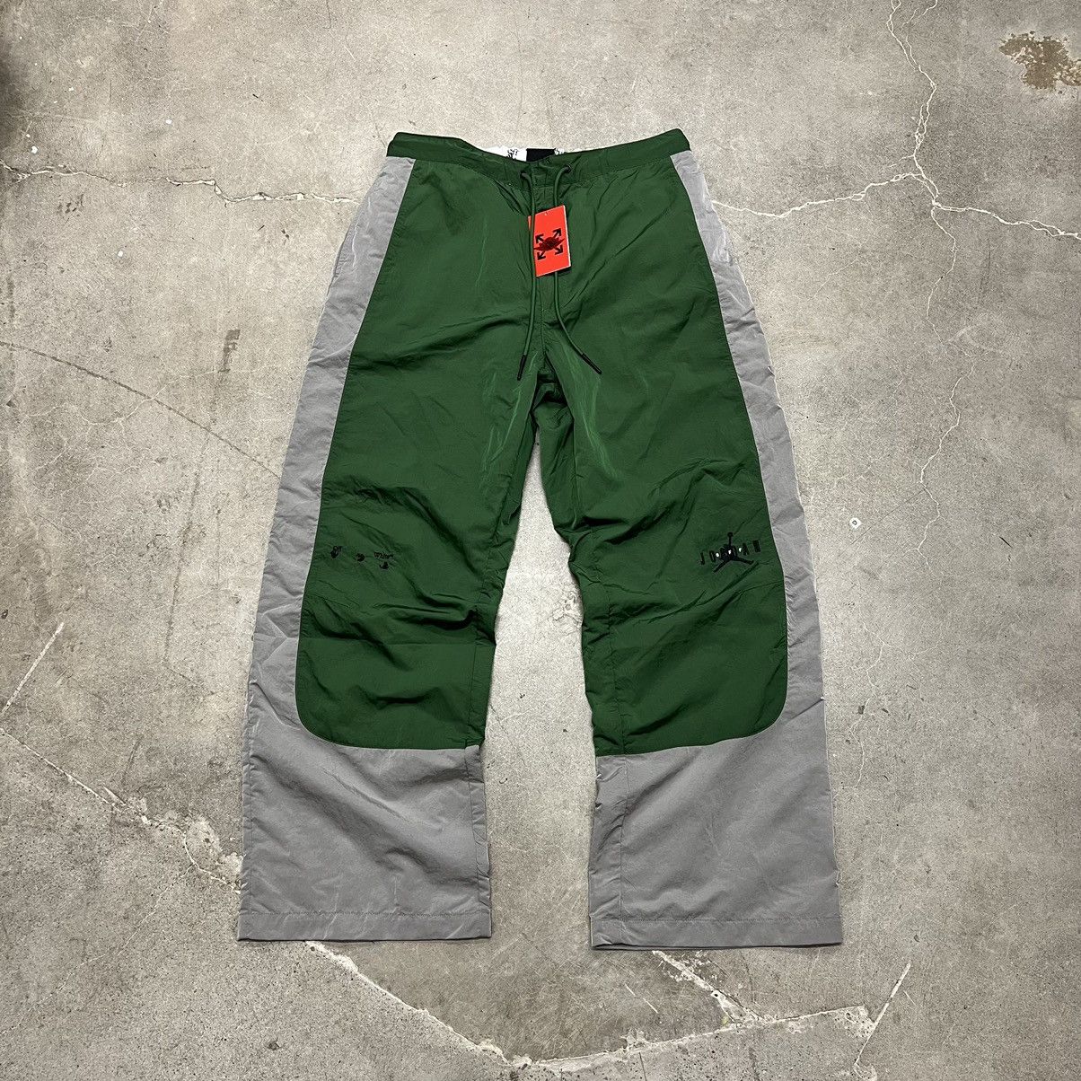 image of Jordan Off White Track Pant Forest Green Grey, Men's (Size 35)