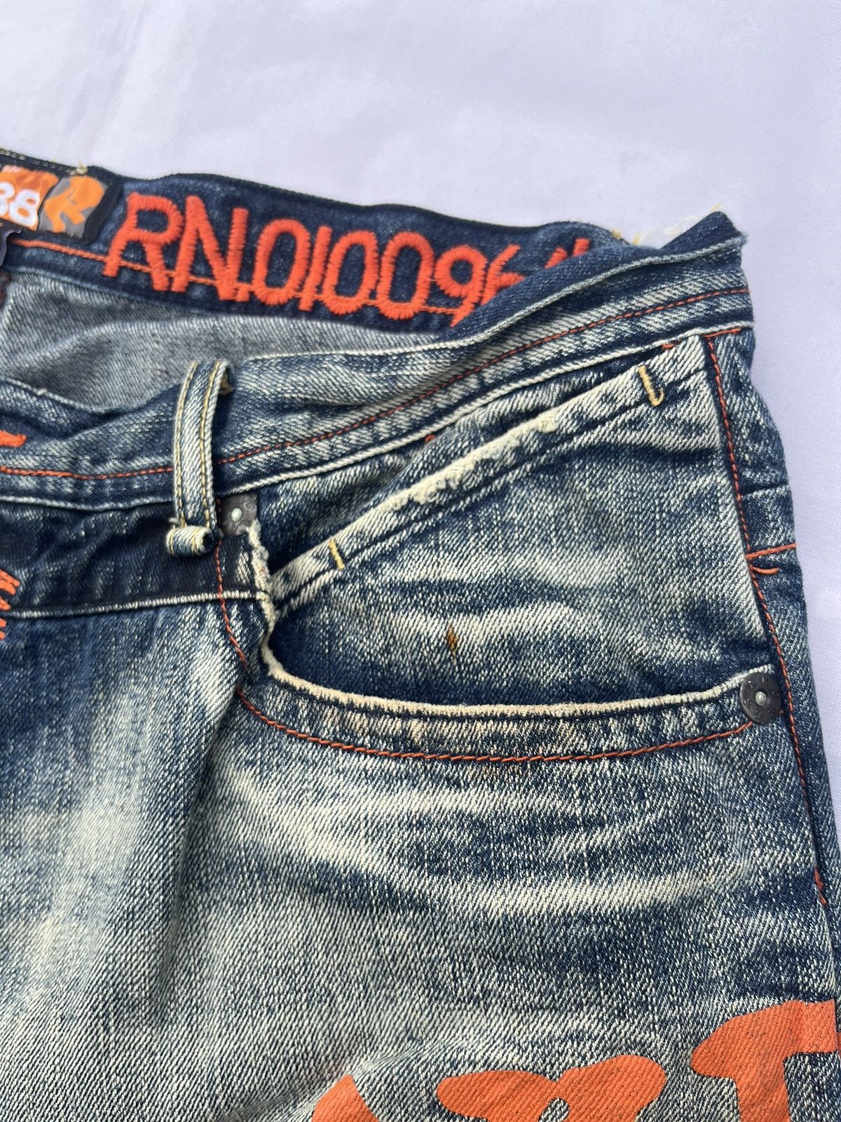 Japanese Brand Y2K Style Faded Jorts Pants Graff by Akademiks Size US 38 / EU 54 - 5 Thumbnail