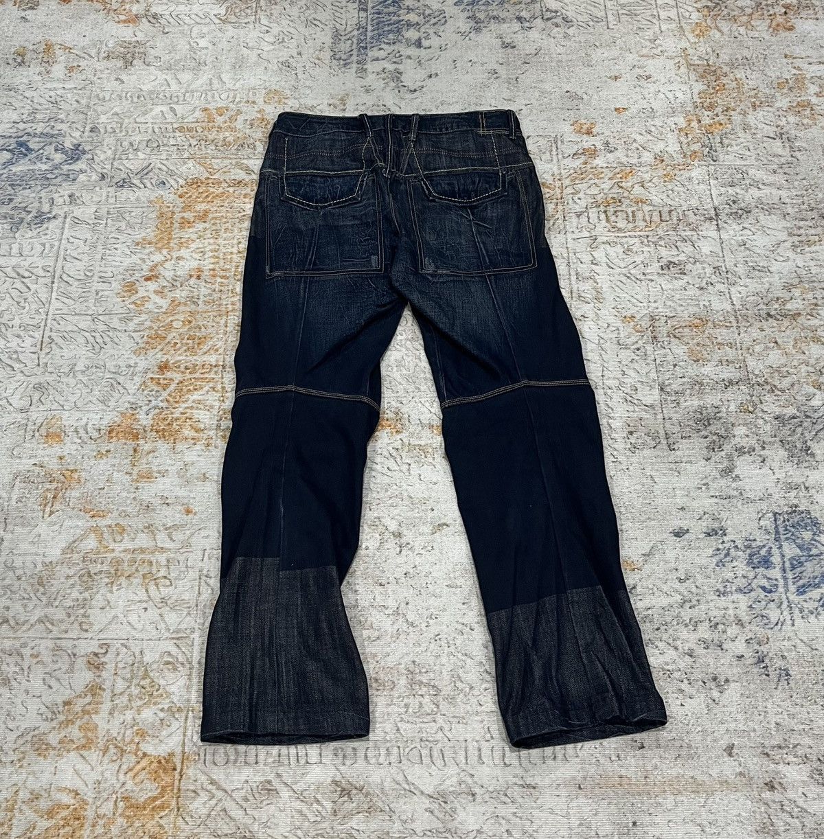 Marithe + Francois Girbaud 2000s Marithé + Le Jean De François Girbaud Navy Brut Denim Size US 32 / EU 48 - 2 Thumbnail