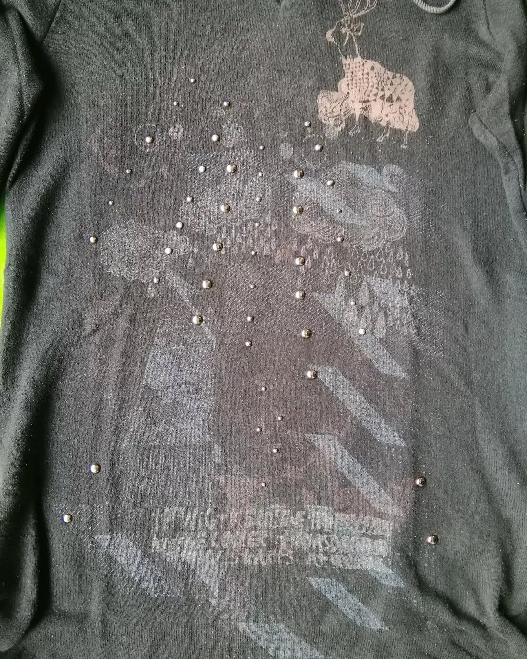 If Six Was Nine Archive Korean Designer BNX Studded Avant-Garde Hoodie Size M / US 6-8 / IT 42-44 - 2 Thumbnail
