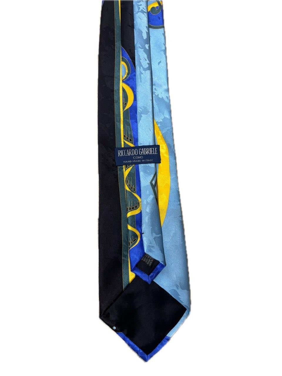 Vintage RICCARDO GABRIELE VINTAGE Silk tie Made in Italy Size ONE SIZE - 2 Thumbnail