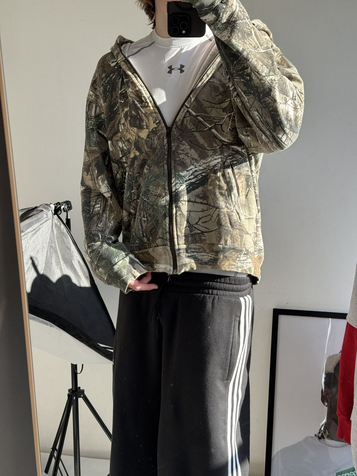 Realtree Vintage Realtree Boxy Fit Camo Zip Up Hoodie Hype Gothic Size US XL / EU 56 / 4 - 12 Thumbnail